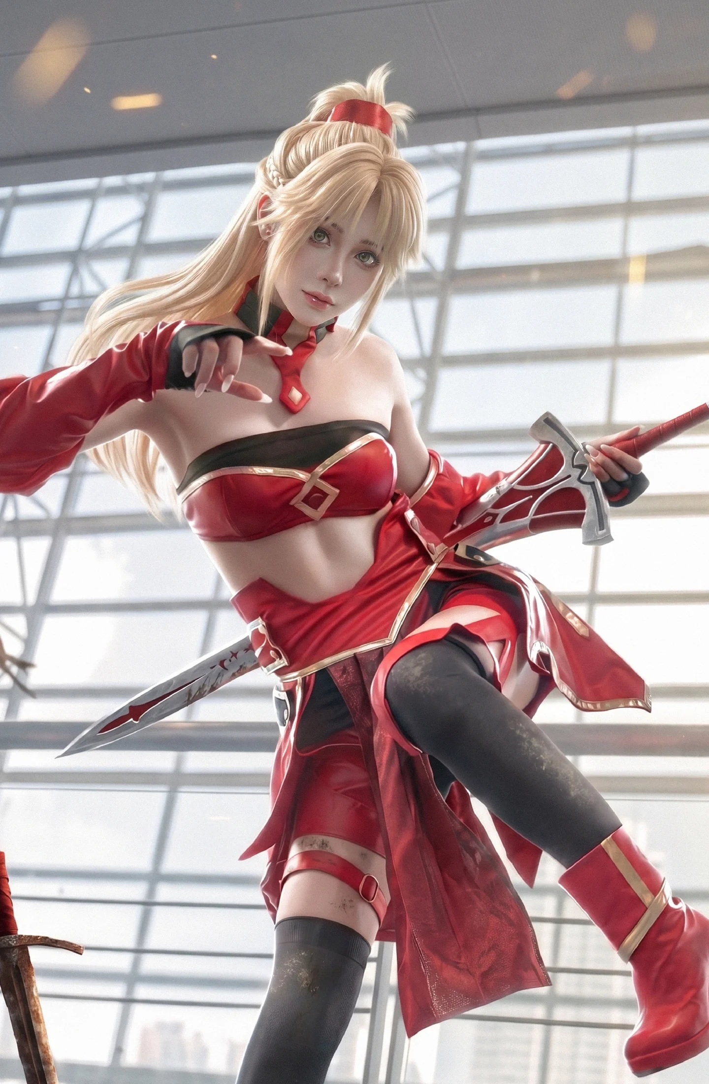 【莫德雷德cos】Fate/Grand Order的叛逆红骑，漫展场照分享
