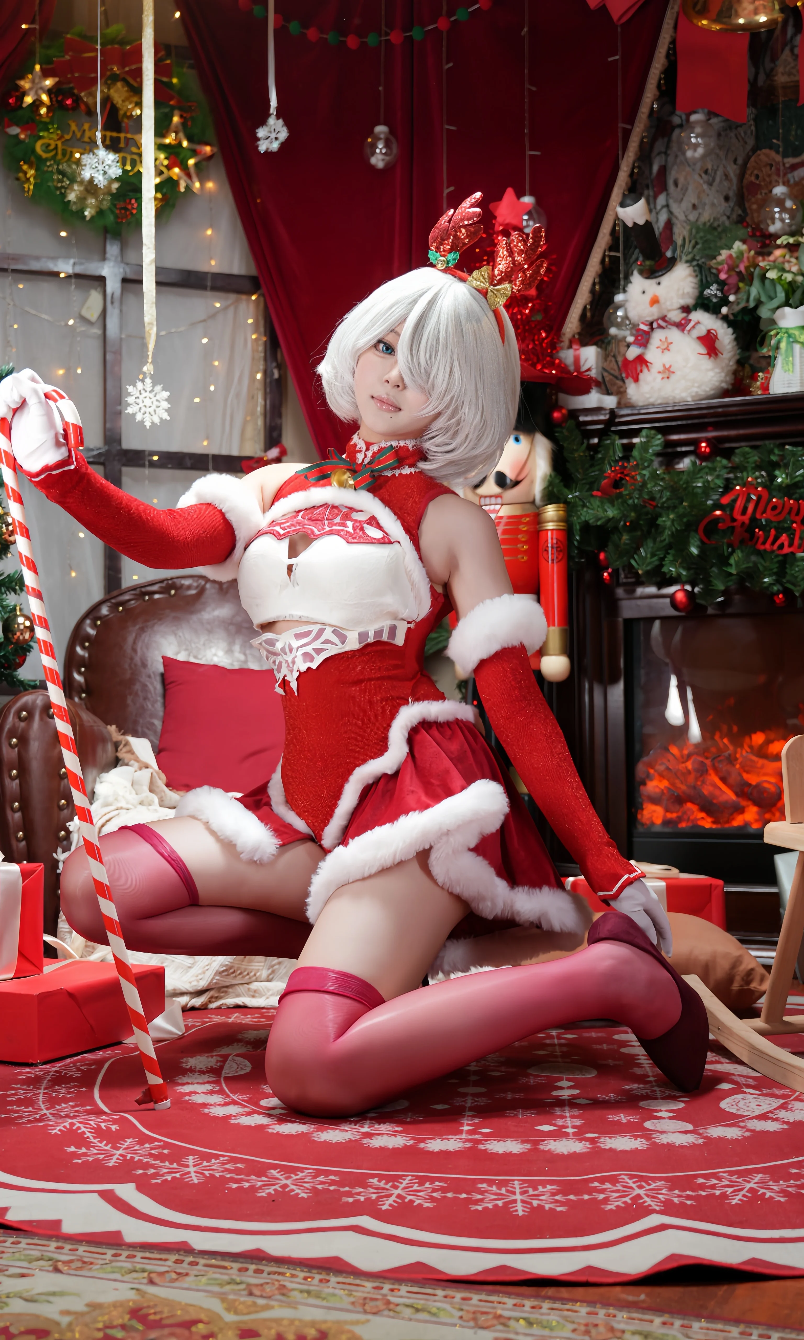 【2Bcos】尼尔机械纪元中的圣诞之夜，红白战衣的别样魅力 - 第 7 张