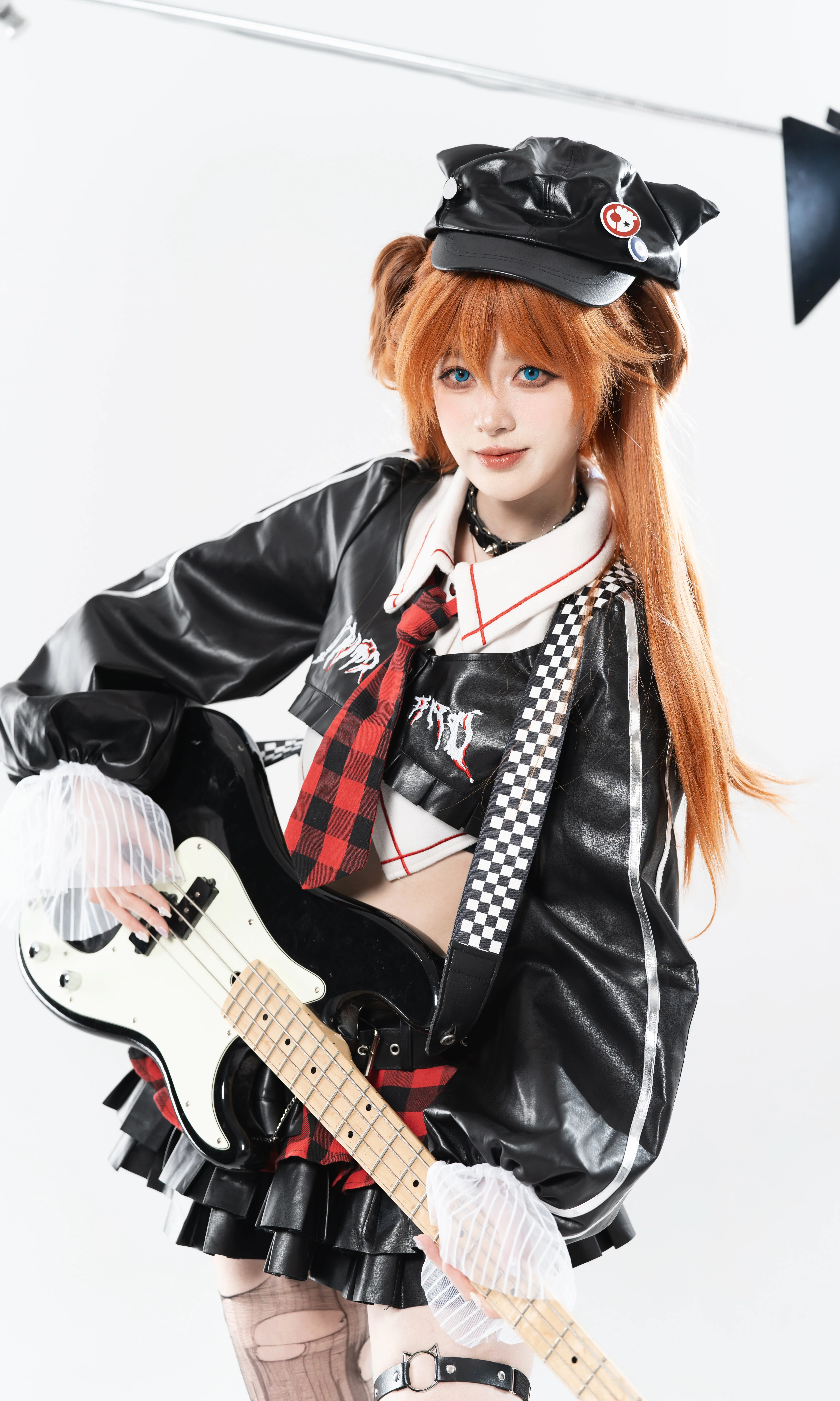 [Asuka Cosplay] Punk Rock Band Theme in Neon Genesis Evangelion Style: A Self-Record in the White Studio - Image 5