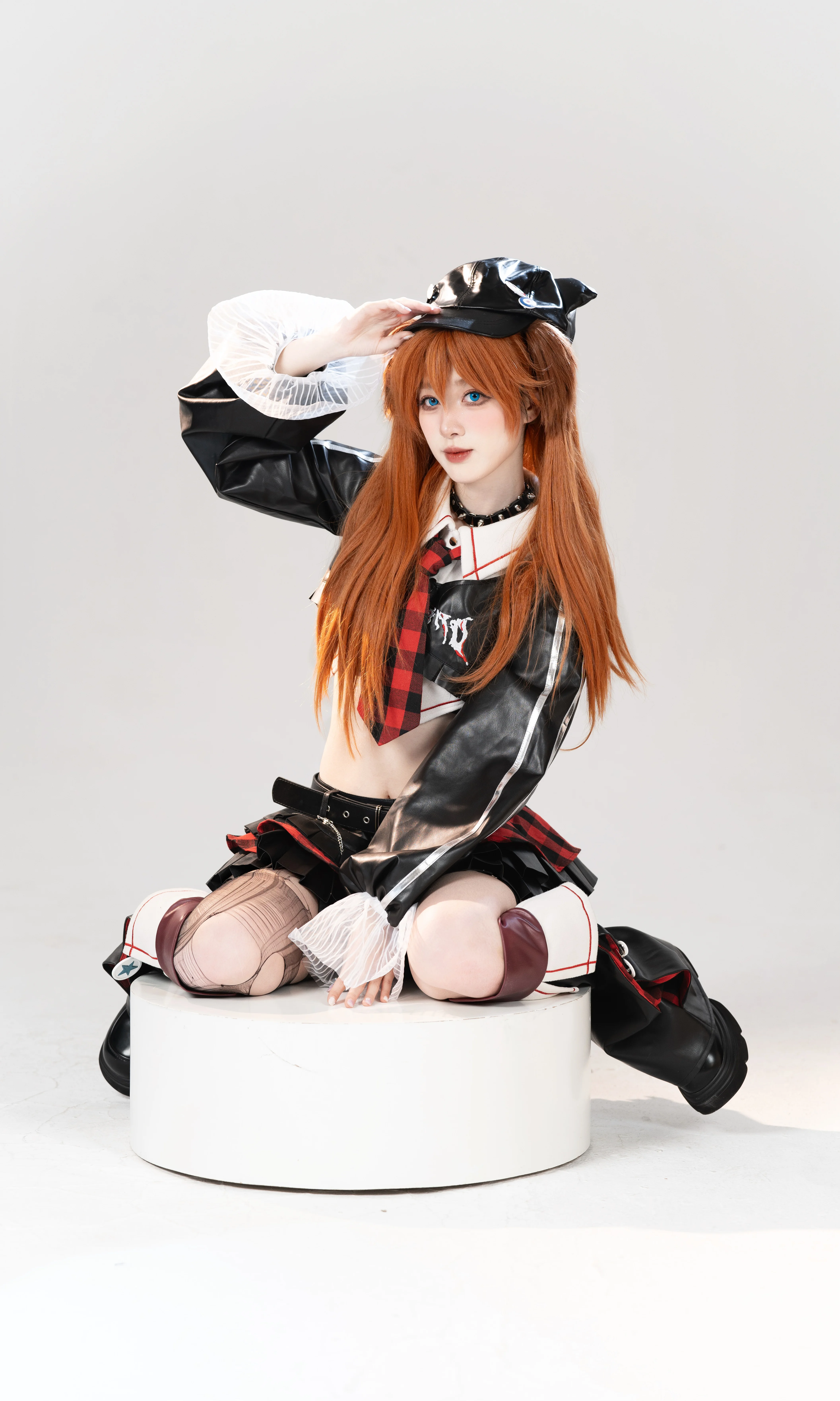[Asuka Cosplay] Punk Rock Band Theme in Neon Genesis Evangelion Style: A Self-Record in the White Studio - Image 6