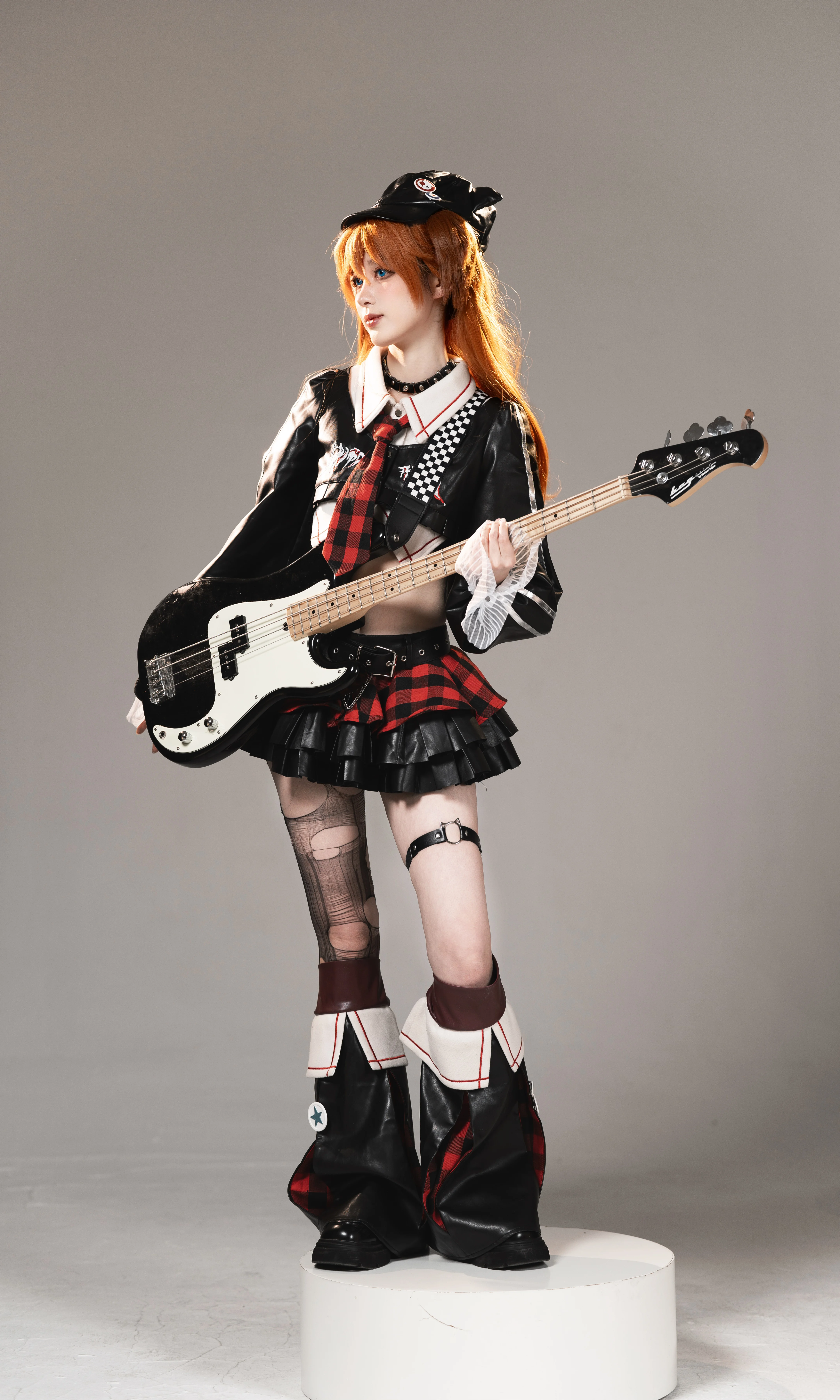 [Asuka Cosplay] Punk Rock Band Theme in Neon Genesis Evangelion Style: A Self-Record in the White Studio - Image 8