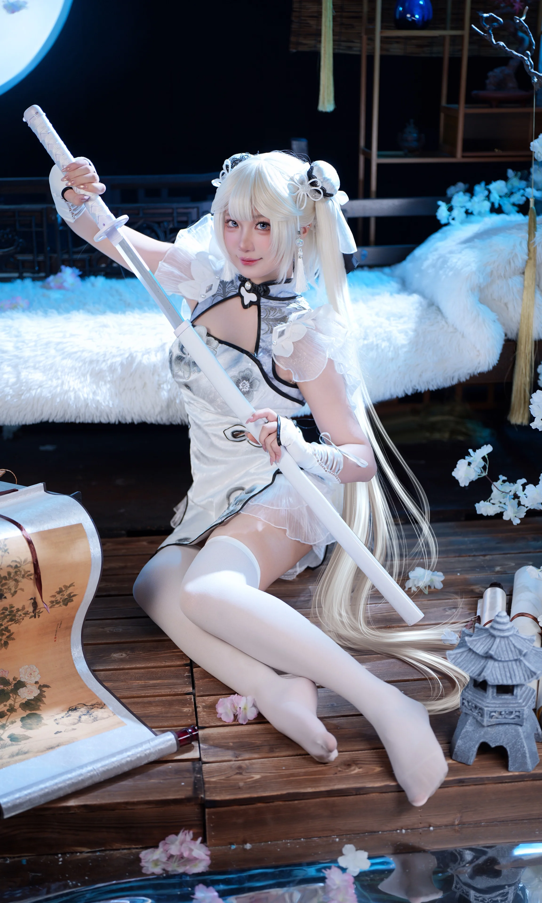 【殷紫萍cos】玉髓冰心，白纱雪影仗剑前行 - 第 4 张