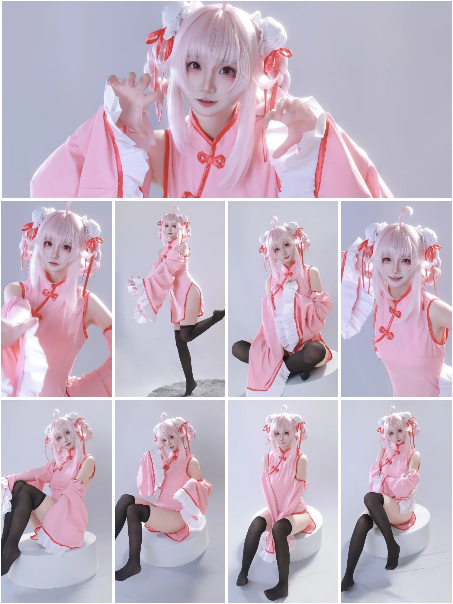 【柚鸟夏cos】蔚蓝档案里的旗袍与动作参考 - 第 1 张