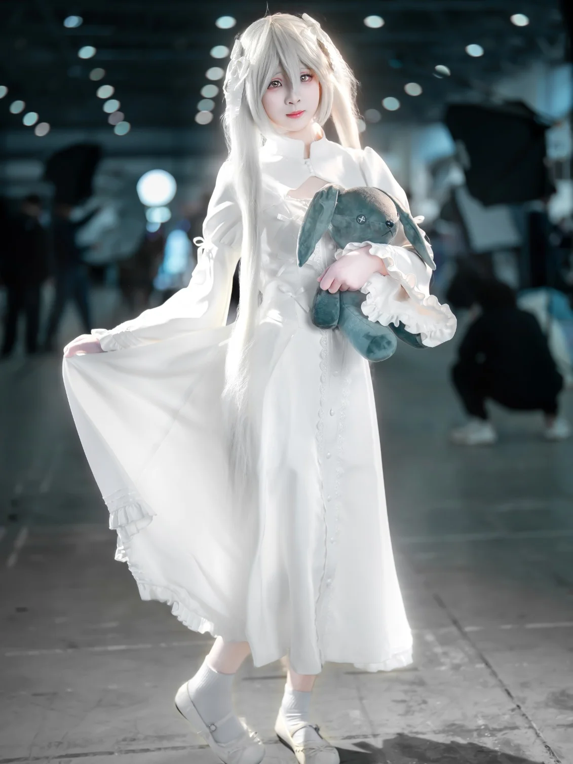 【春日野穹cos】缘之空，银发白裙的漫展定格 - 第 8 张