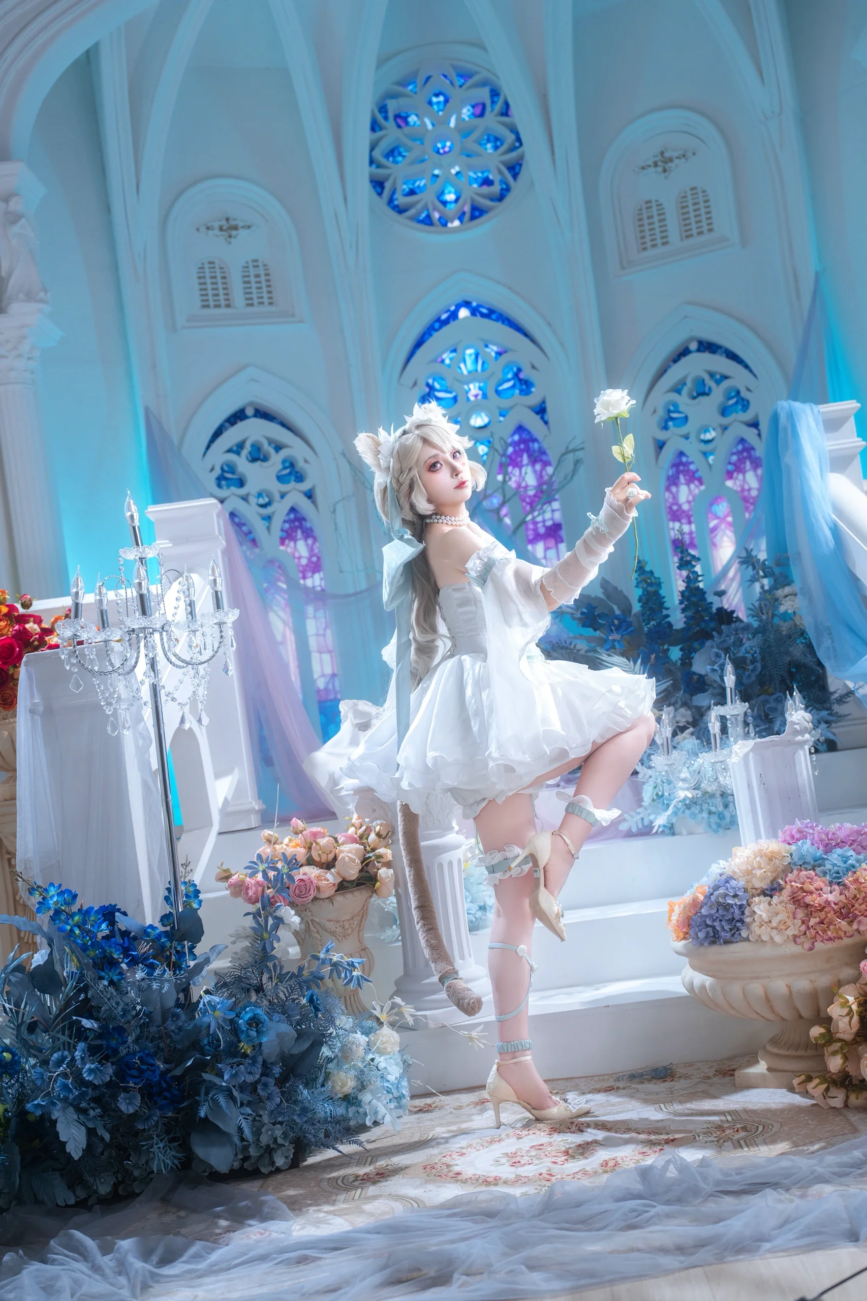 【琳妮特cos】原神里的猫耳少女，天使庭院的梦幻定格 - 第 8 张