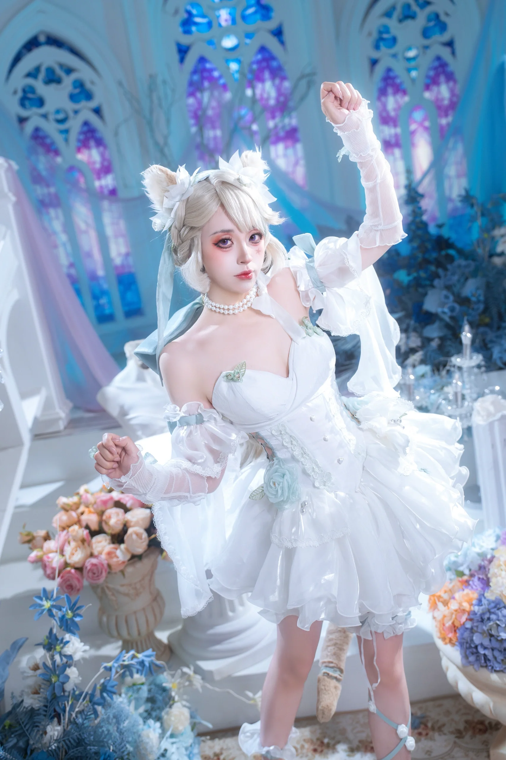【琳妮特cos】原神里的猫耳少女，天使庭院的梦幻定格 - 第 9 张