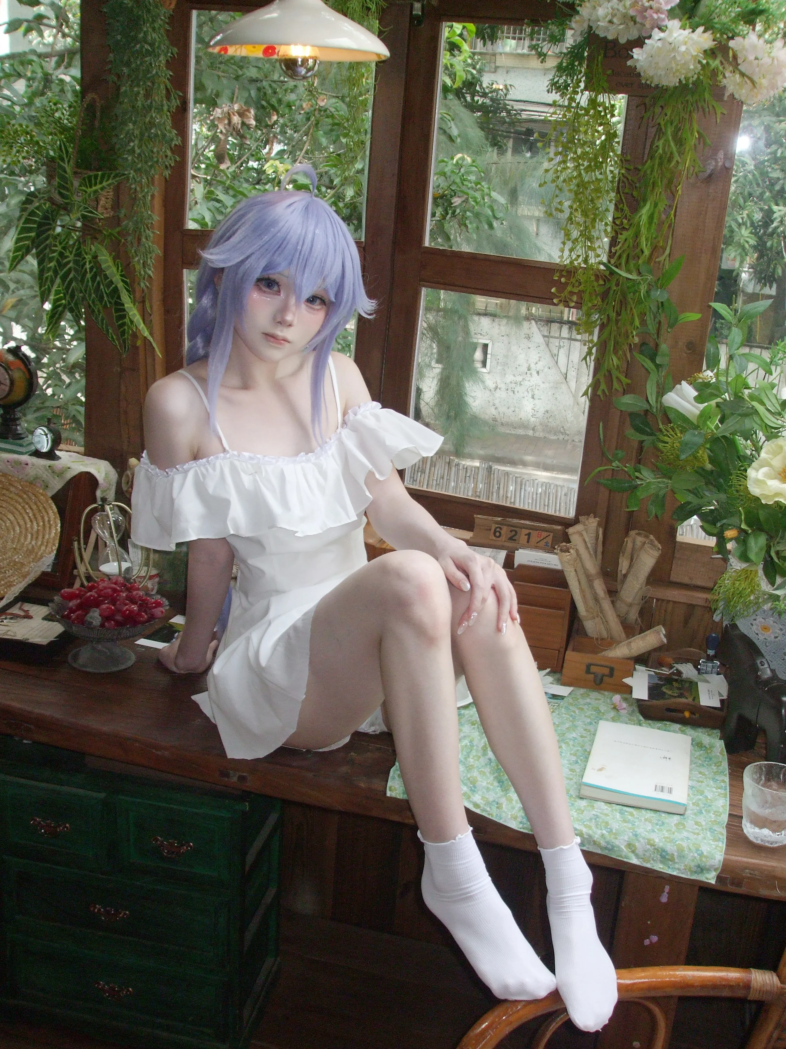 【洛琪希cos】换上居家白裙，也请多多指教！ - 第 1 张