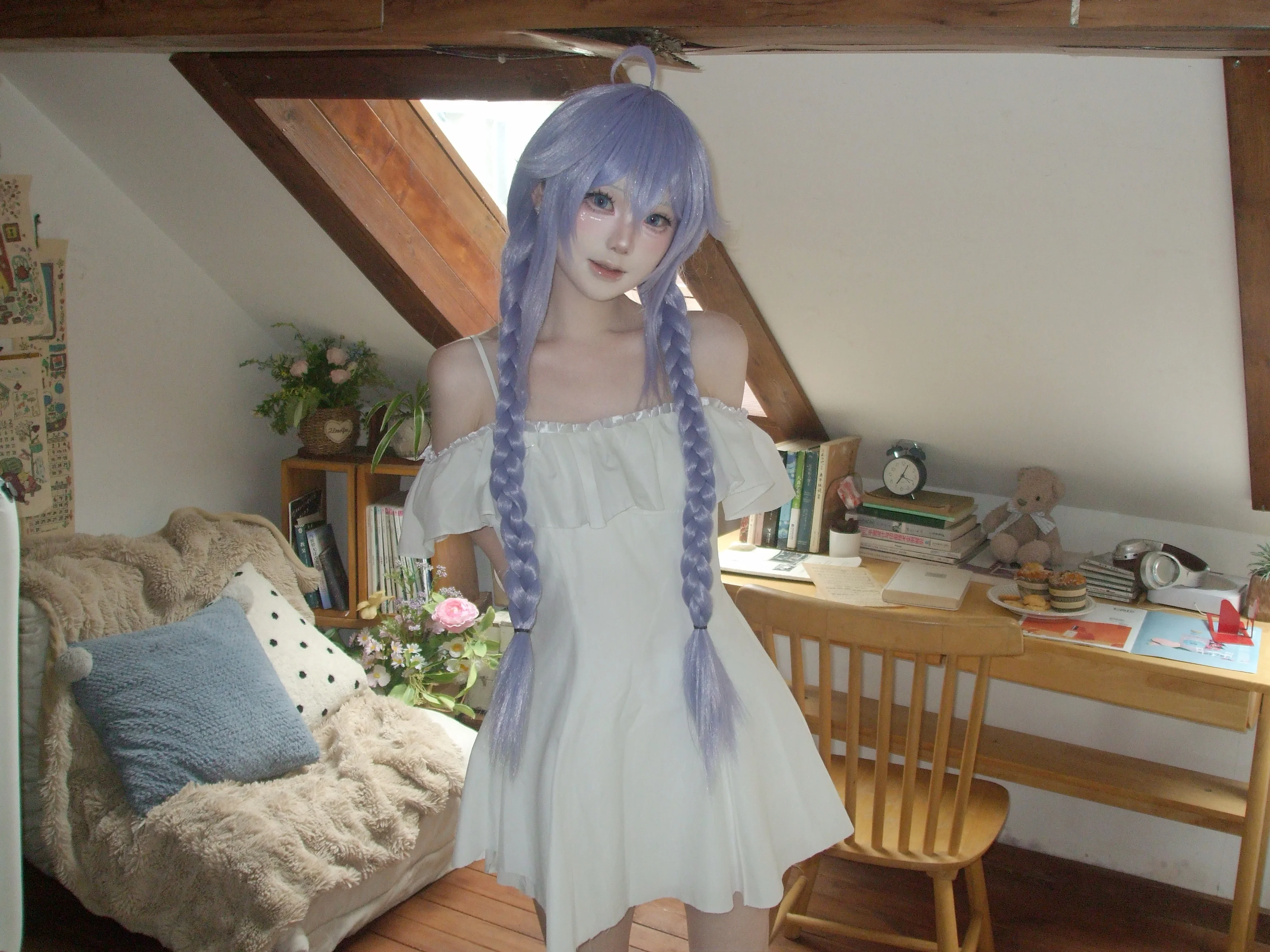 【洛琪希cos】换上居家白裙，也请多多指教！ - 第 4 张