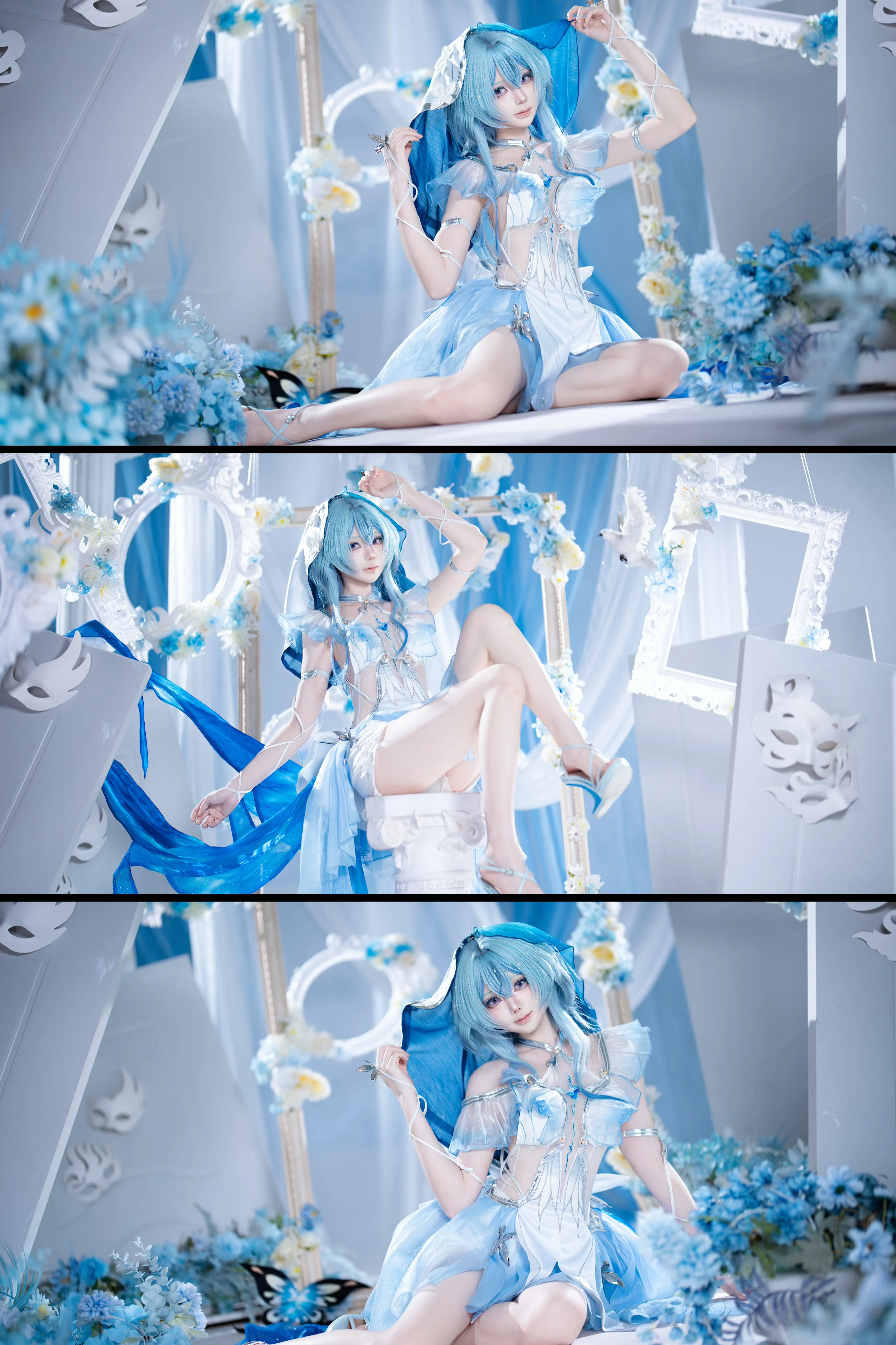 【守岸人cos】在鸣潮的静谧蓝白中定格空灵瞬间 - 第 3 张