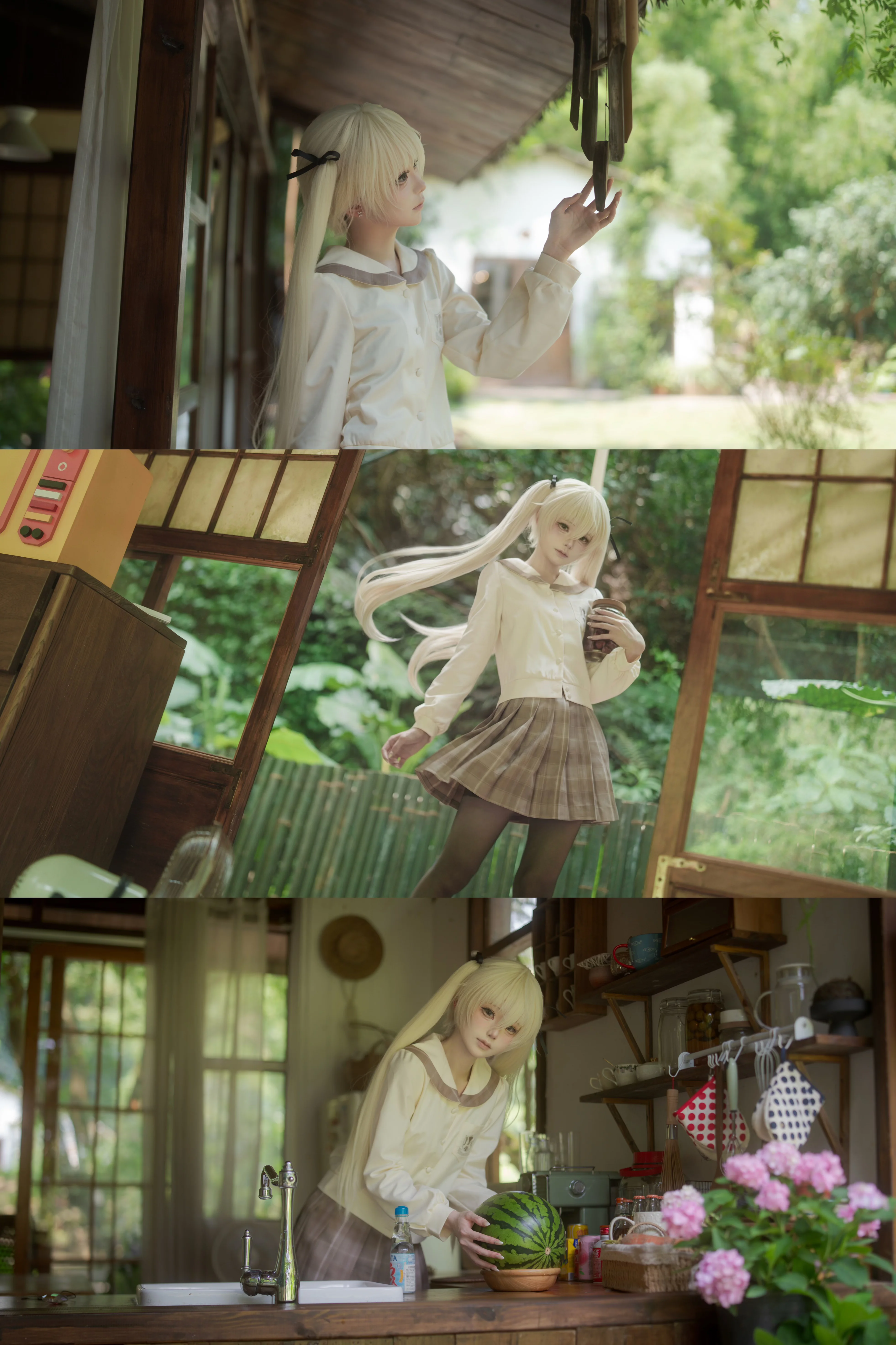 【春日野穹cos】夏日庭院里的宁静时光 - 第 1 张