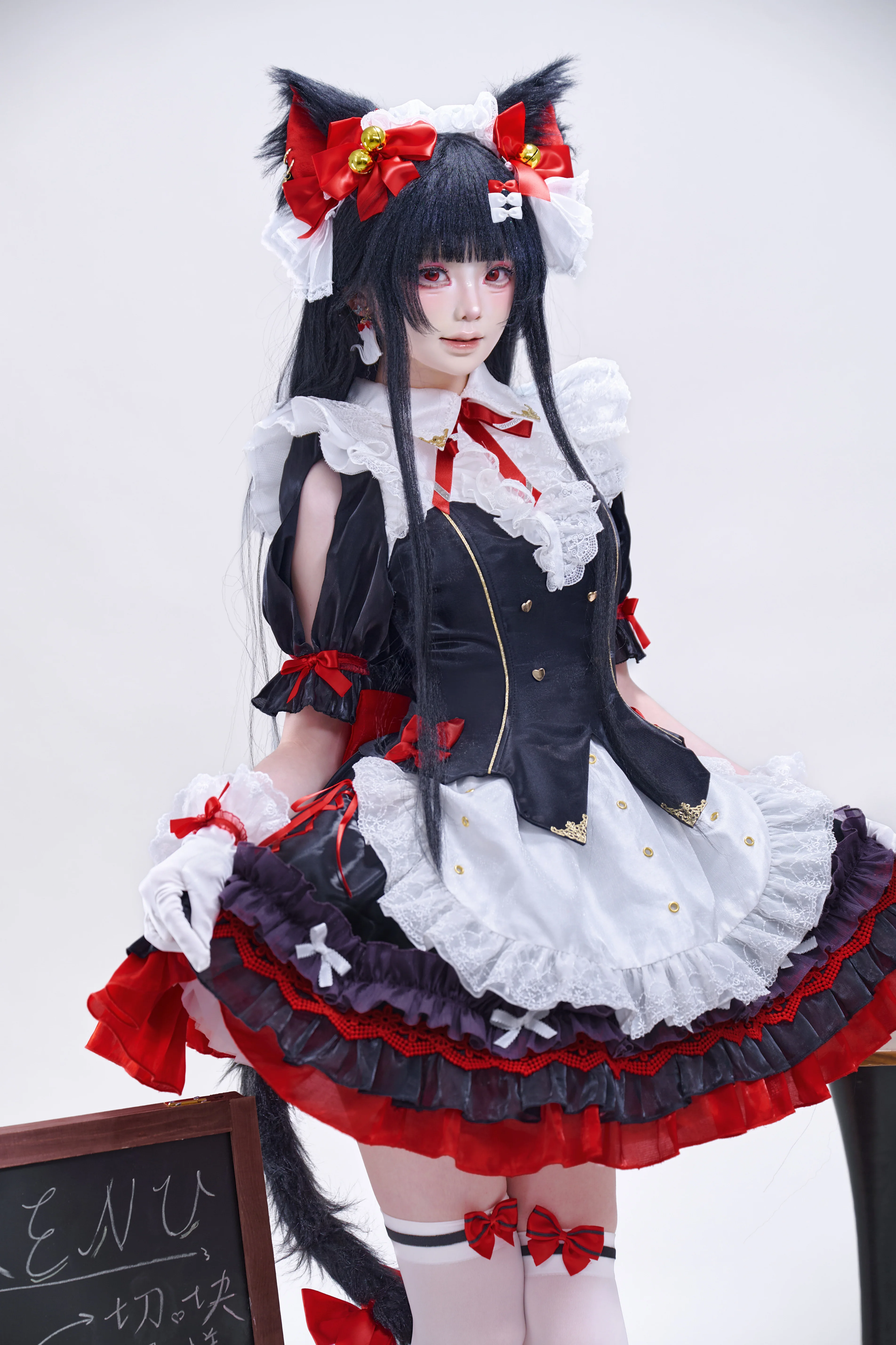 【千咲cos】鸣潮里的小猫女仆，白棚拍摄记录 - 第 6 张