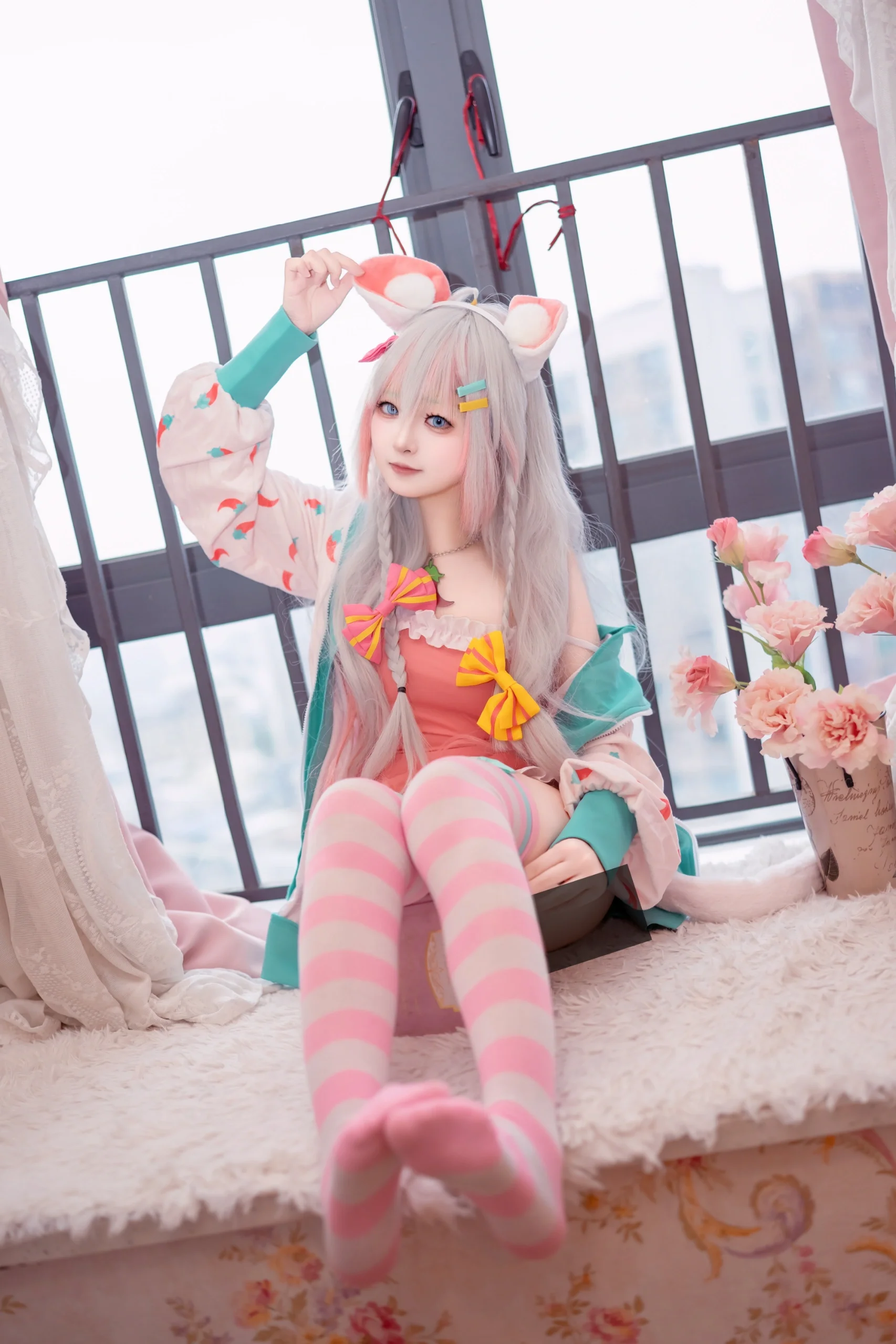[Kagura Nana cosplay] Sharing a lazy weekend home-style cat outfit