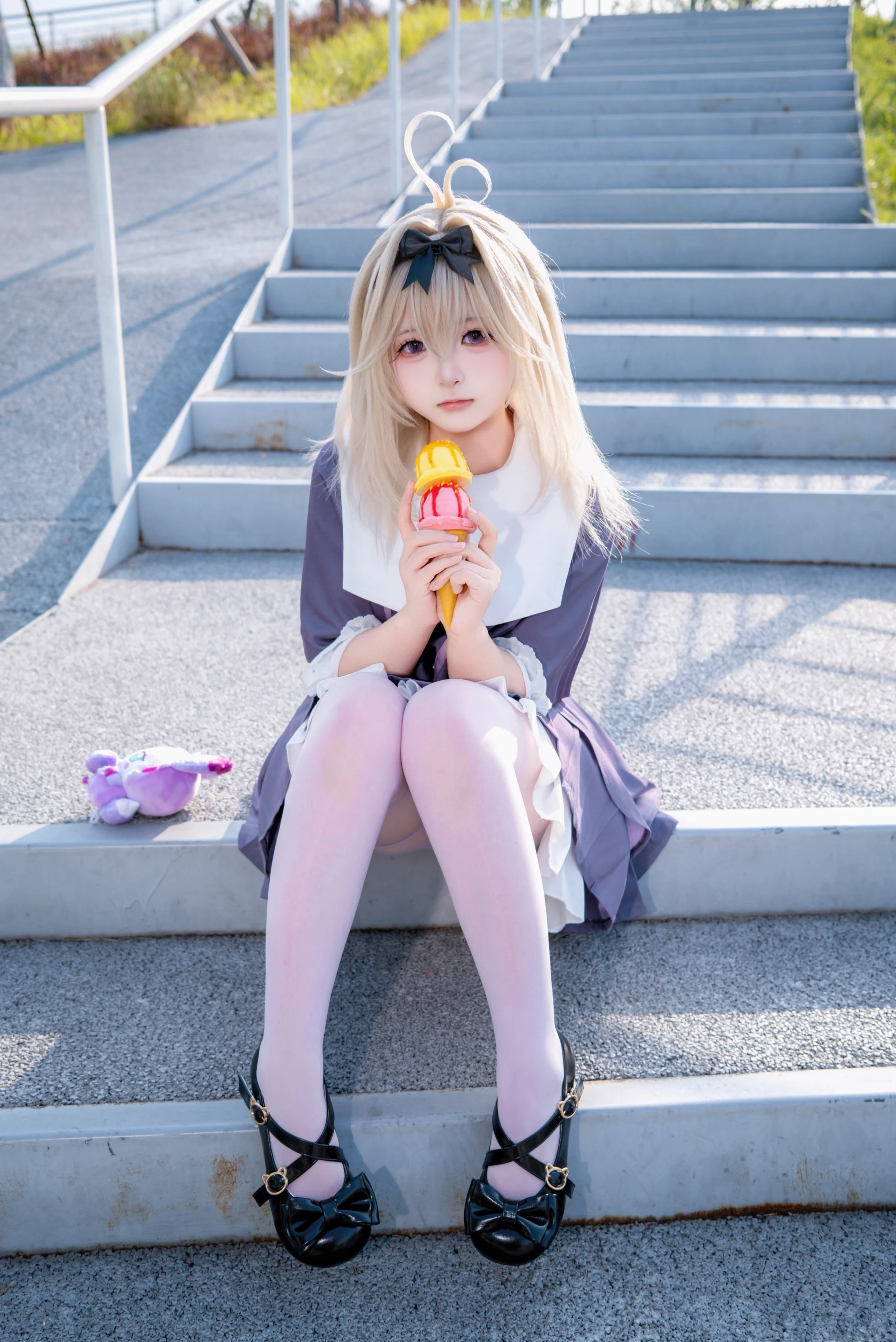 【森亜るるか コスプレ】名探偵プリキュア！、謎のアイス食い少女が本日出没 - 1 枚目