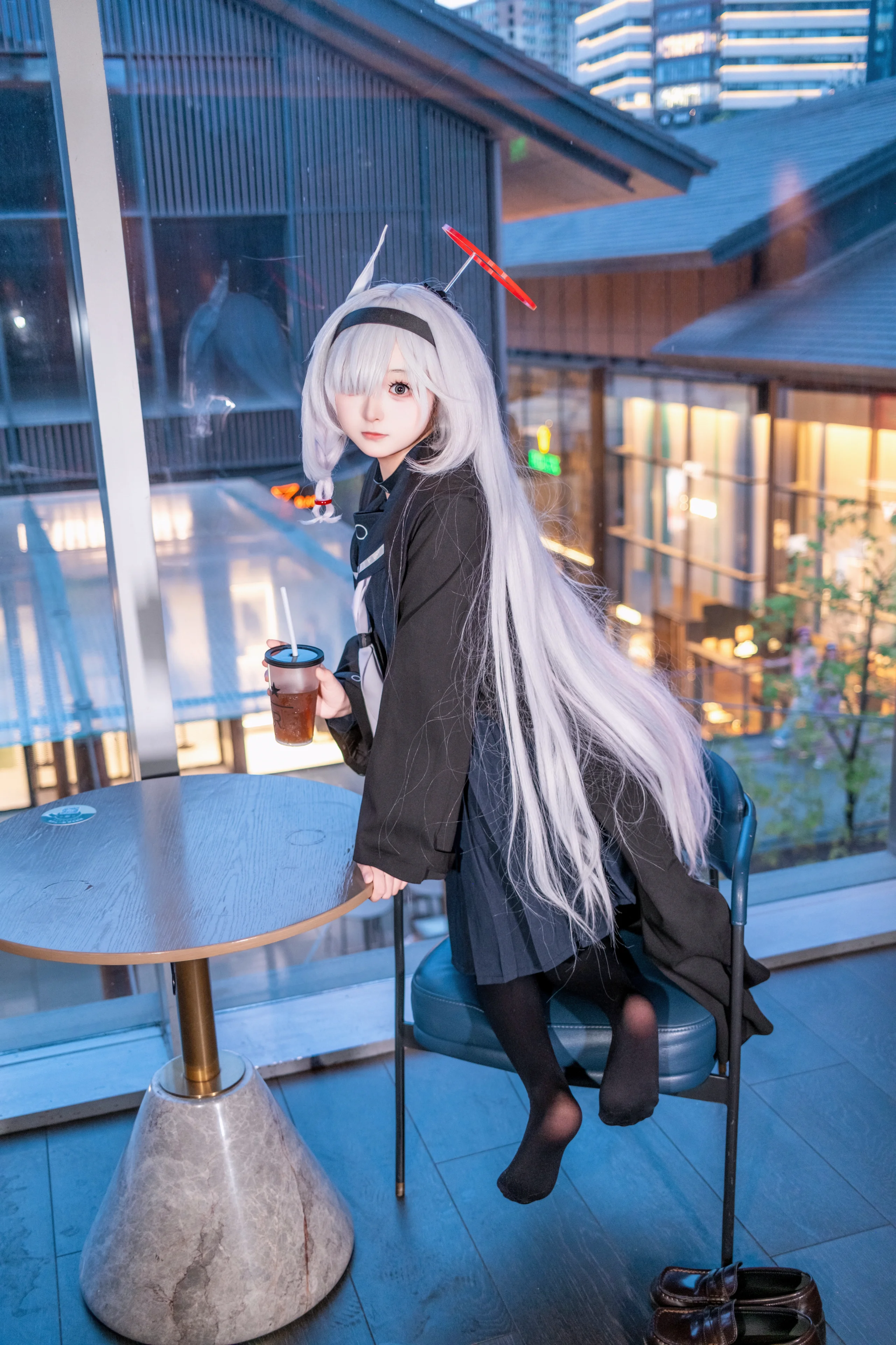 【普拉娜cos】蔚蓝档案里的清冷夜色与冰饮时刻 - 第 2 张