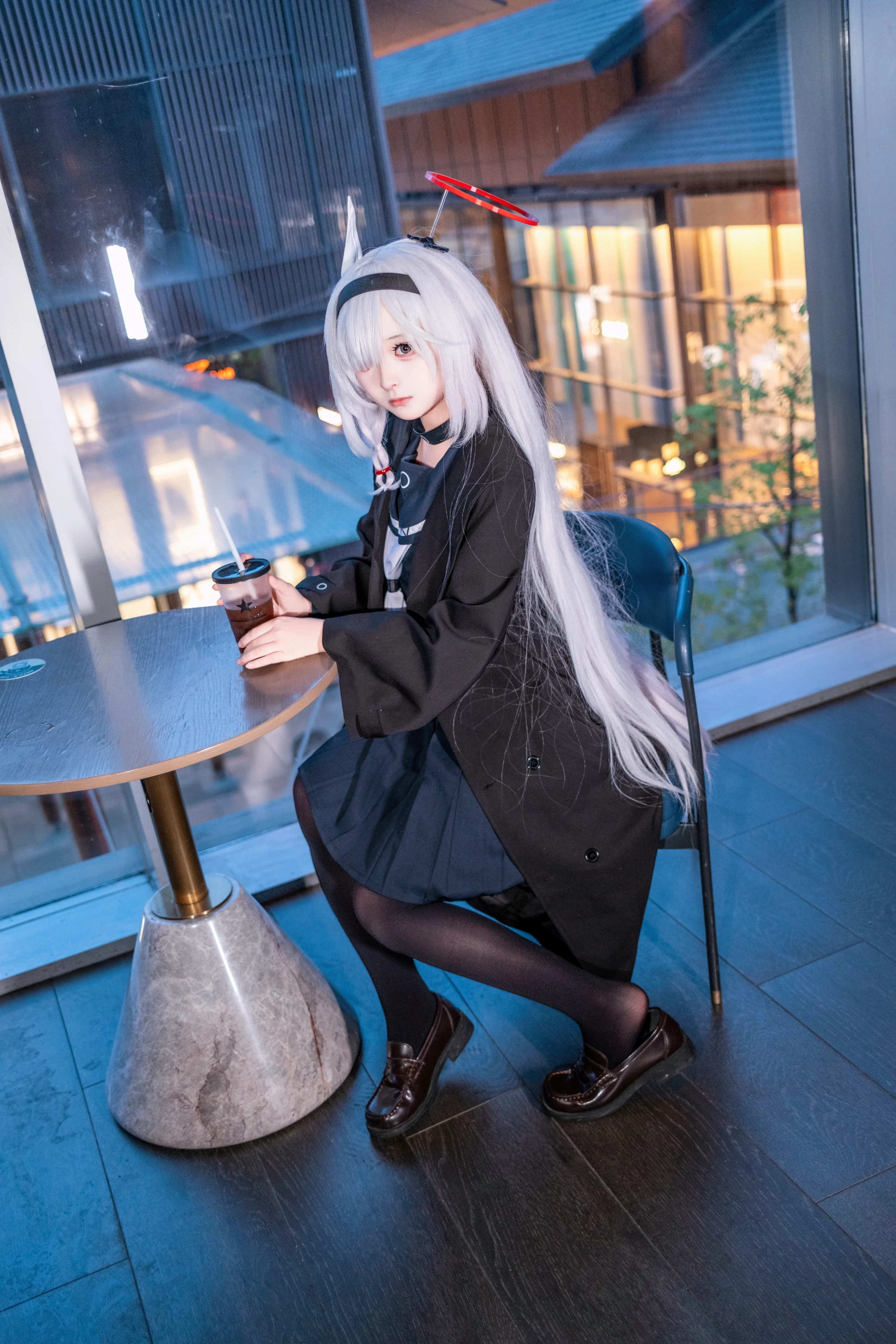 【普拉娜cos】蔚蓝档案里的清冷夜色与冰饮时刻 - 第 3 张