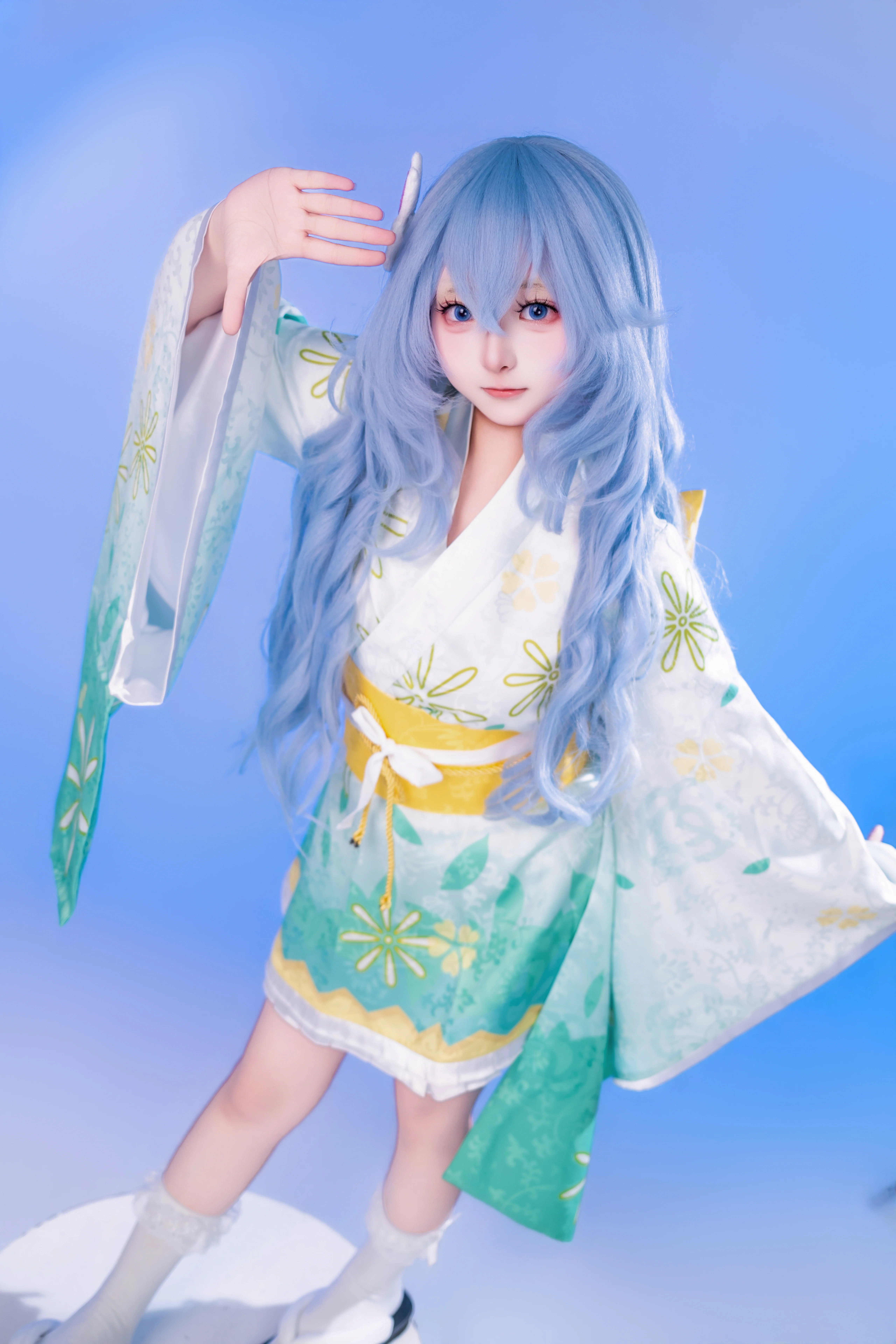 【四糸乃cos】约会大作战浴衣少女的白棚写真记录 - 第 5 张