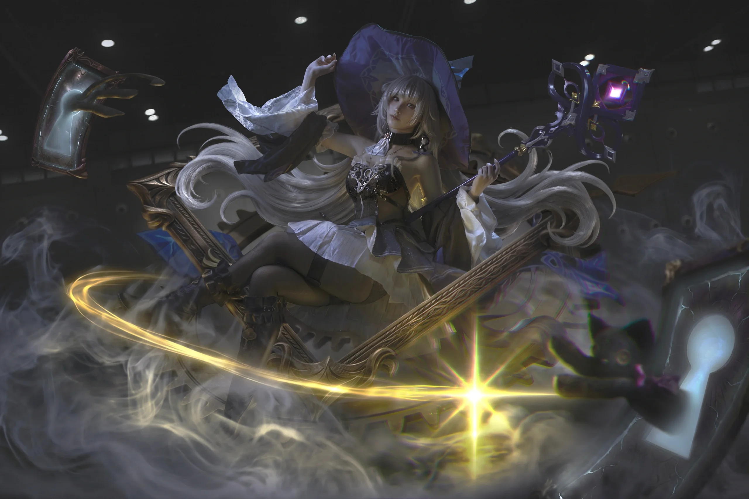 【大黑塔cos】掌控知識與魔法的優雅姿態，崩壞星穹鐵道中的絕美定格 - 第 1 張