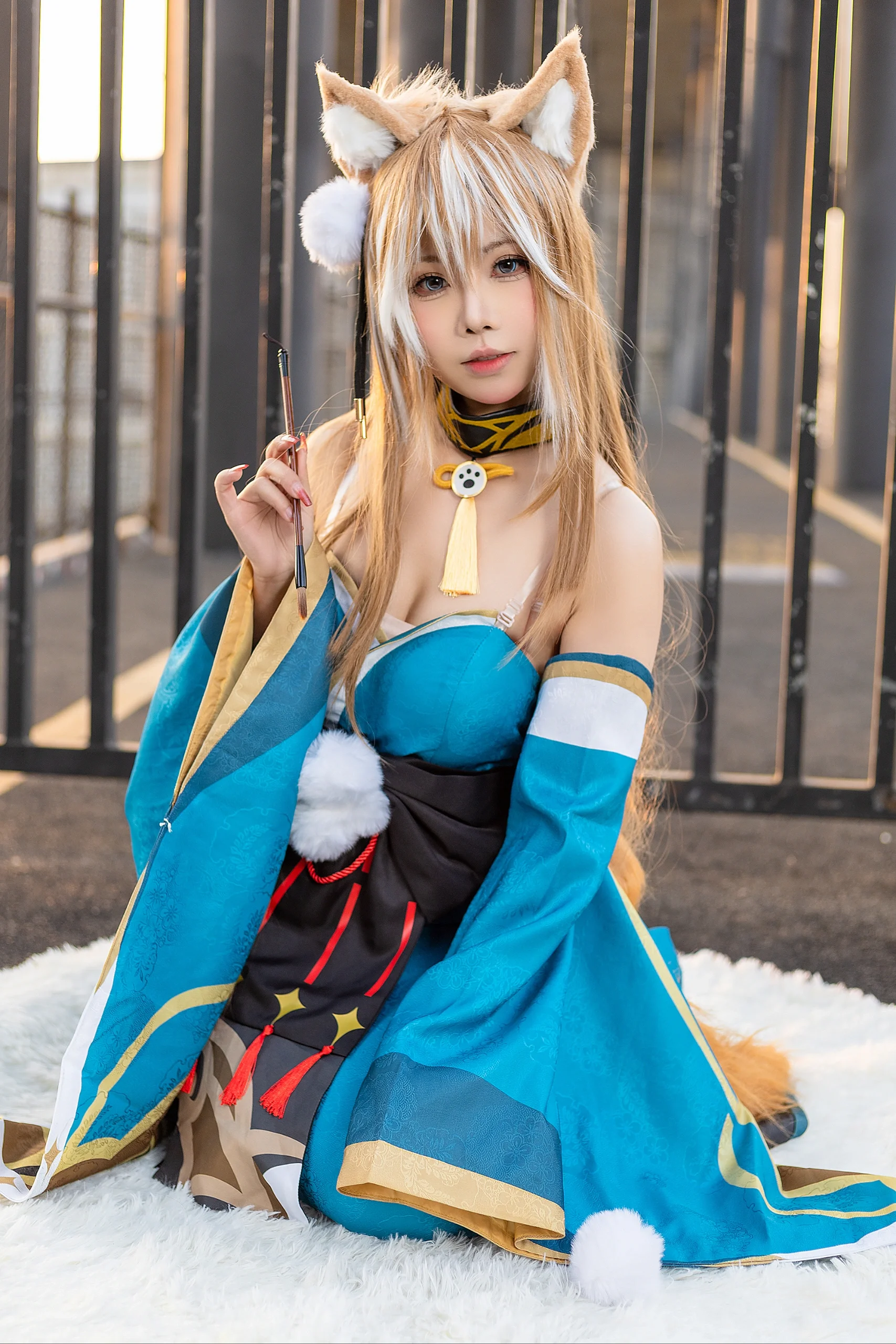 【ヒナさんコスプレ】原神の心優しいお姉さん、黄昏時に記録する温かな光と影 - 7 枚目
