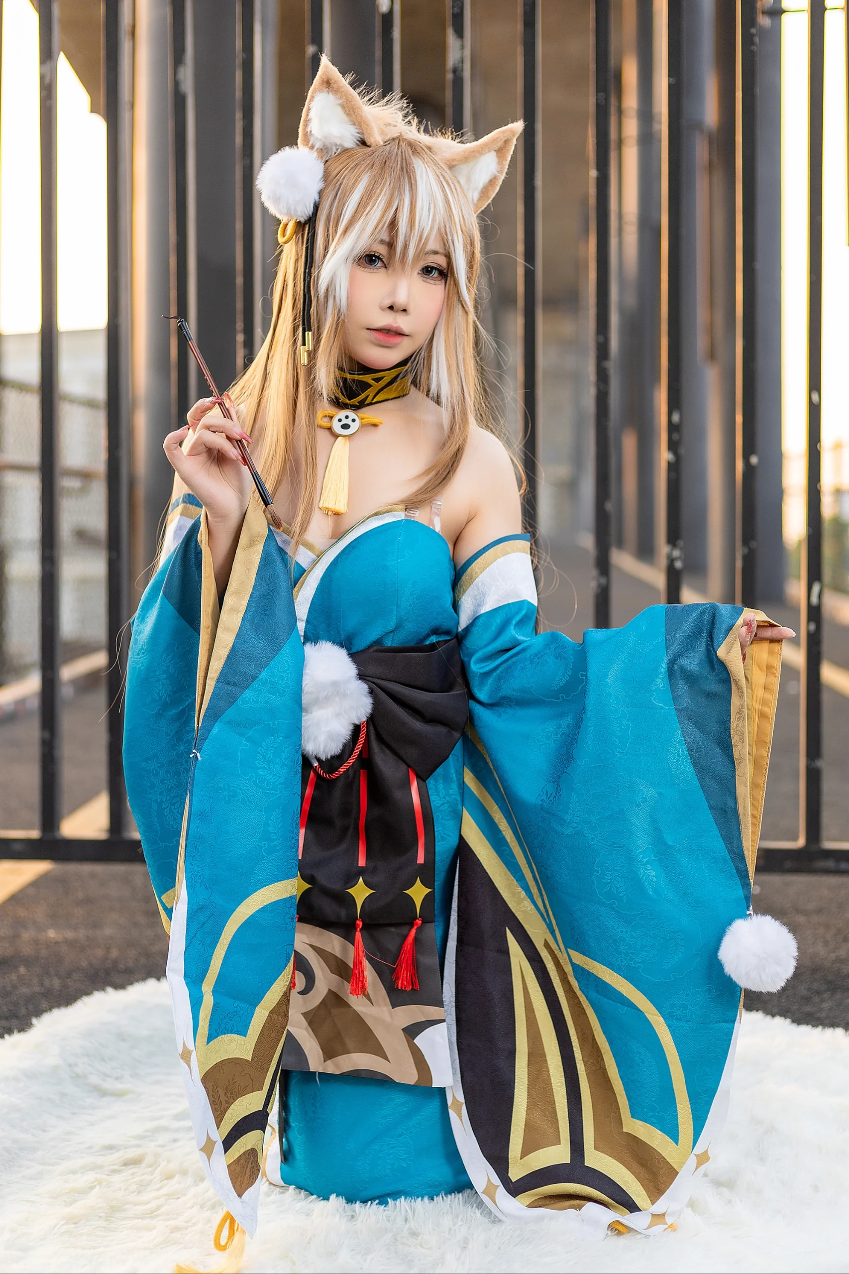 【ヒナさんコスプレ】原神の心優しいお姉さん、黄昏時に記録する温かな光と影 - 8 枚目