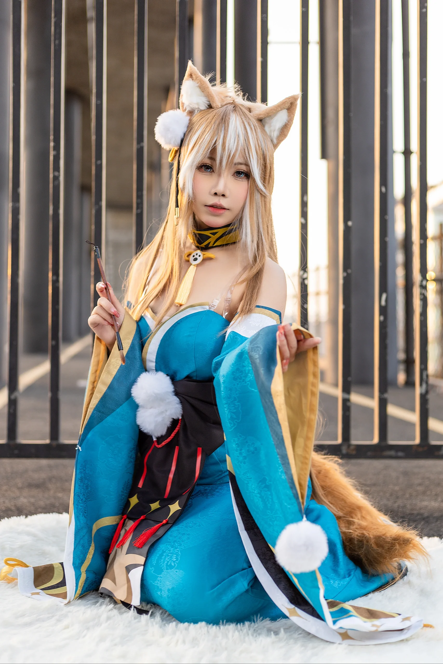 【ヒナさんコスプレ】原神の心優しいお姉さん、黄昏時に記録する温かな光と影 - 9 枚目