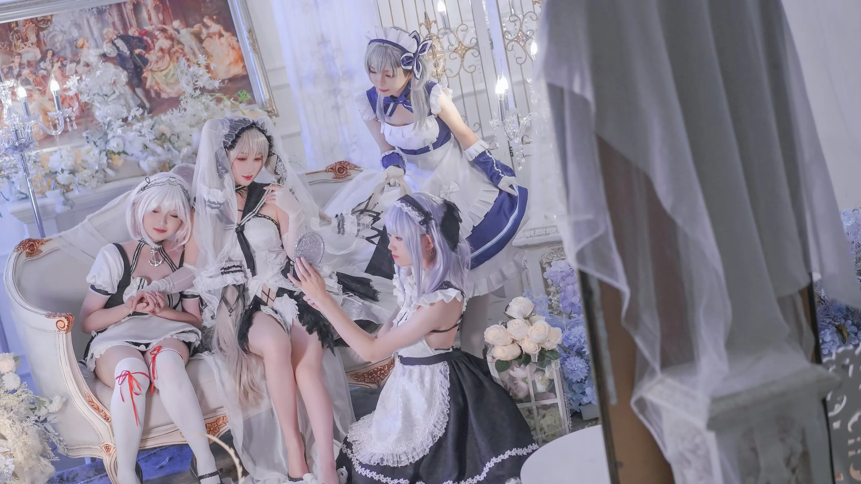 【黛朵cos】碧蓝航线皇家女仆团，四倍美少女贴贴的快乐 - 第 11 张