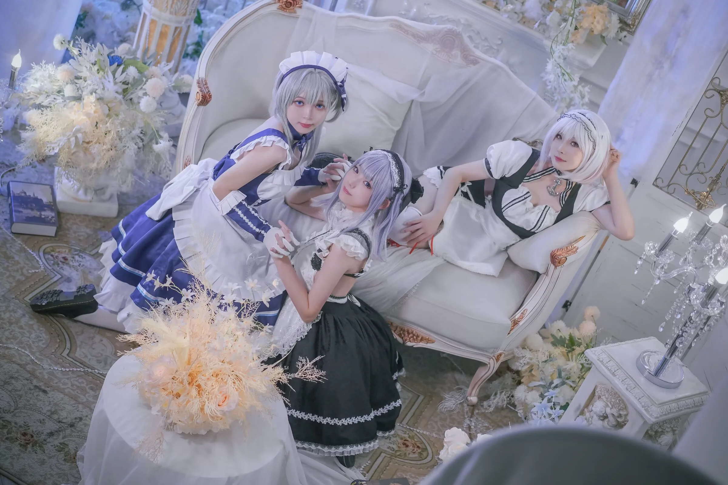 【黛朵cos】碧蓝航线皇家女仆团，四倍美少女贴贴的快乐 - 第 3 张