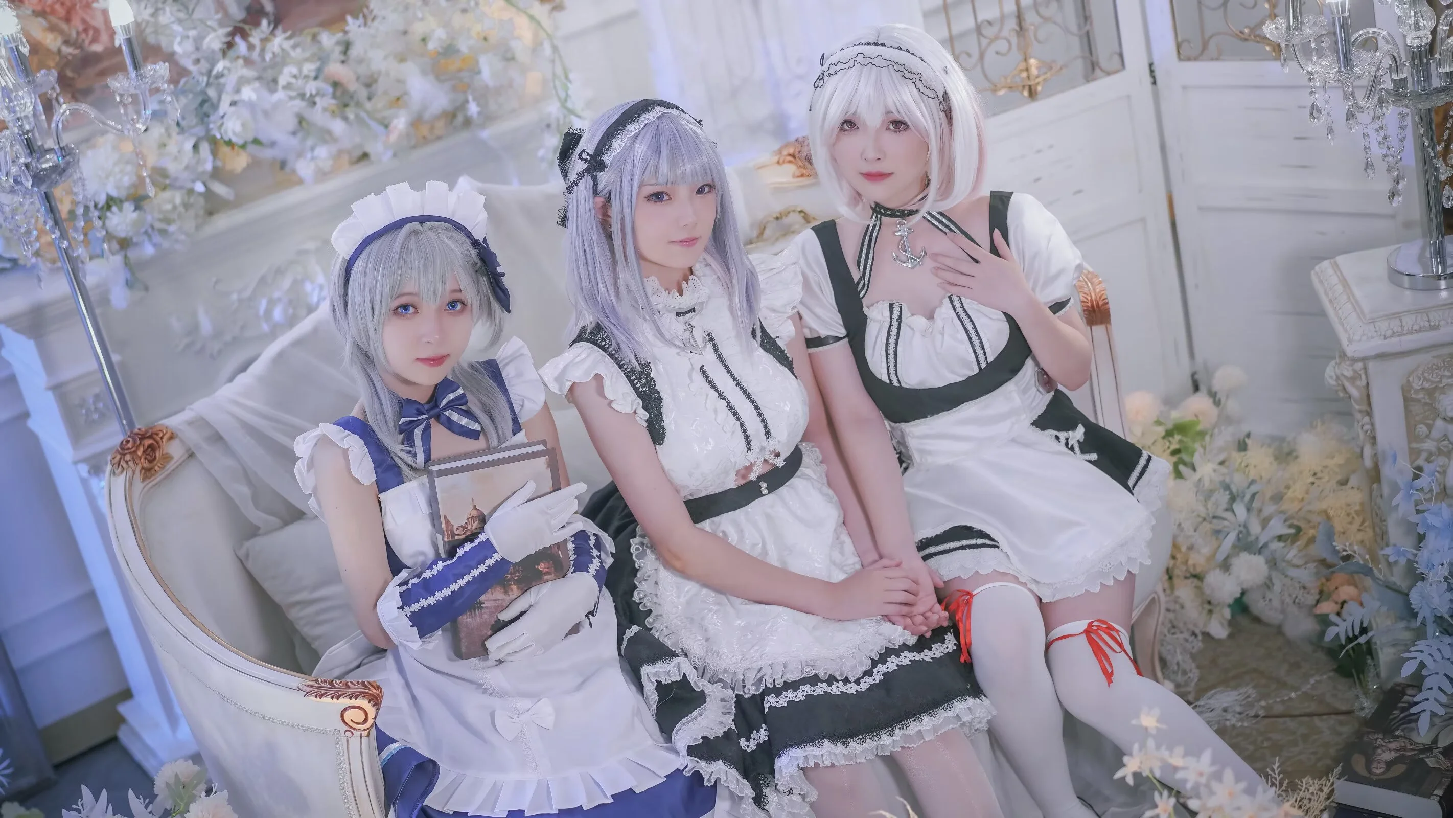 【黛朵cos】碧蓝航线皇家女仆团，四倍美少女贴贴的快乐 - 第 4 张