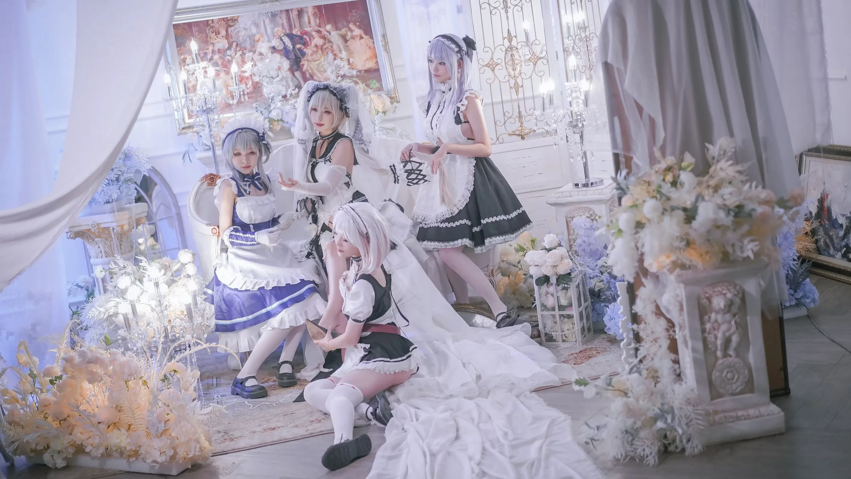 【黛朵cos】碧蓝航线皇家女仆团，四倍美少女贴贴的快乐 - 第 8 张