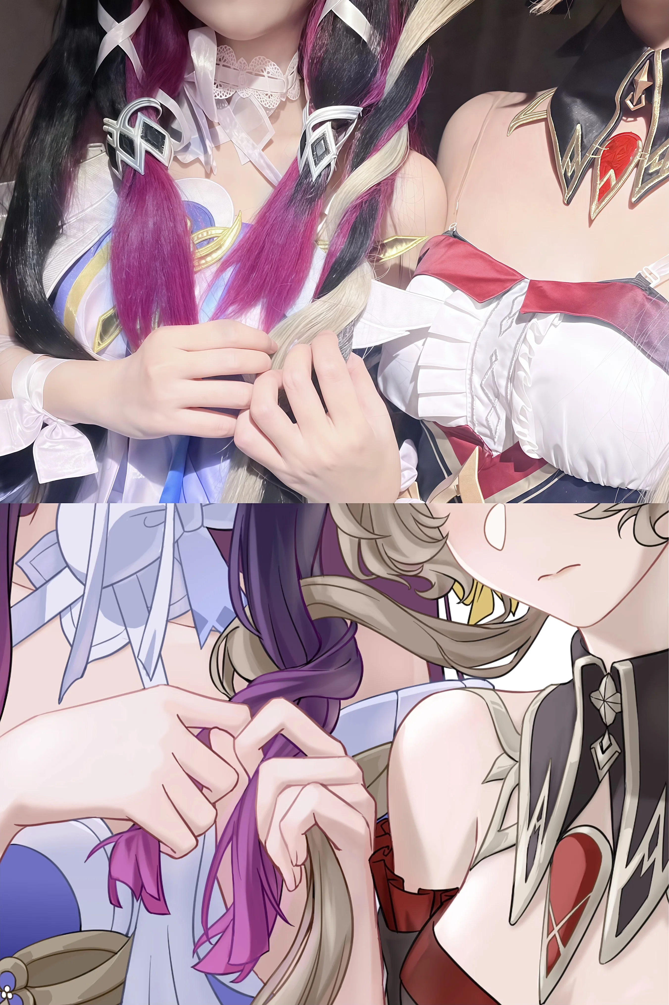 【少女哥伦比娅和桑多涅cos】原神双人互动羁绊特写 - 第 1 张