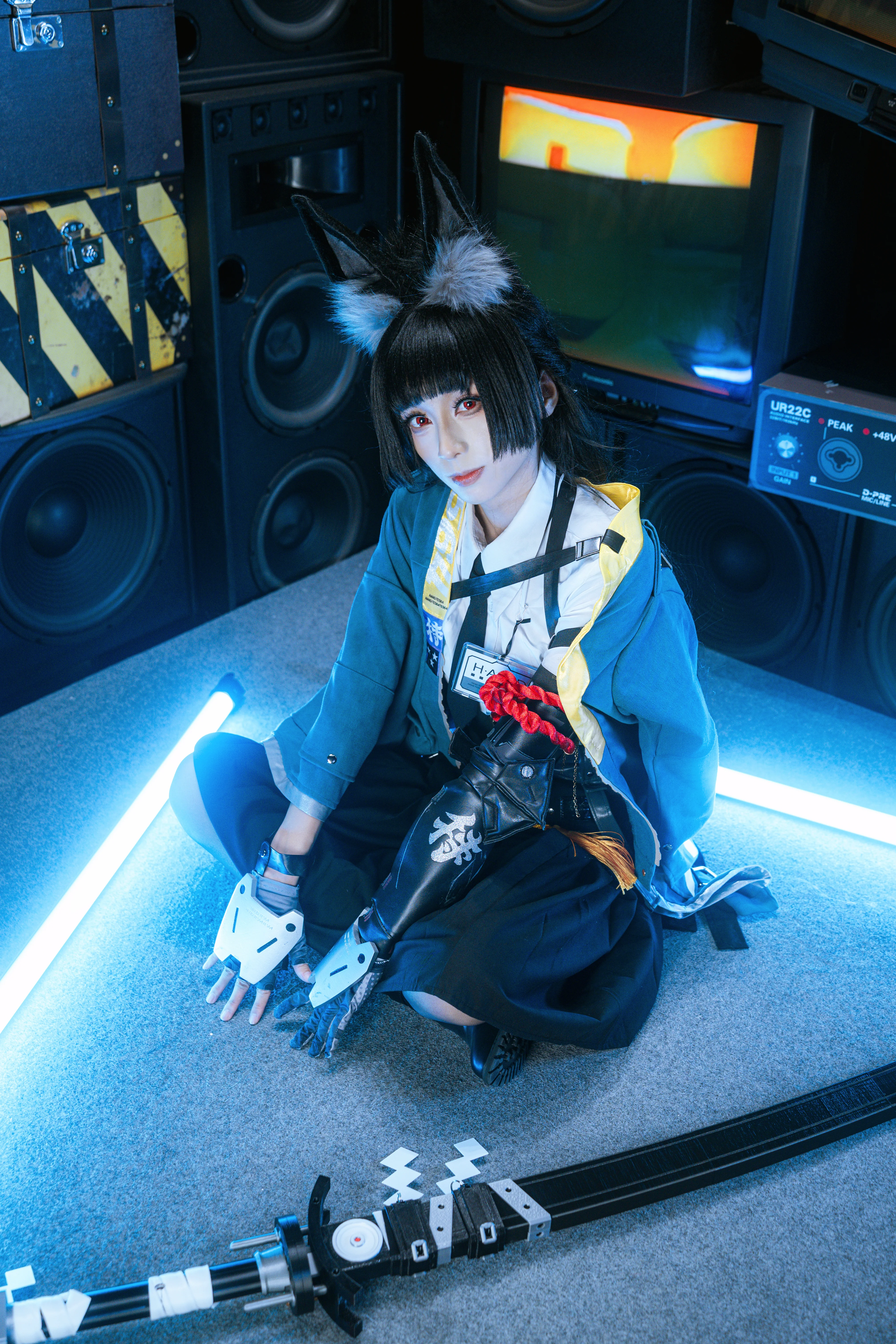 【星見雅cos】冷藍工業風下的太刀少女 - 第 2 張