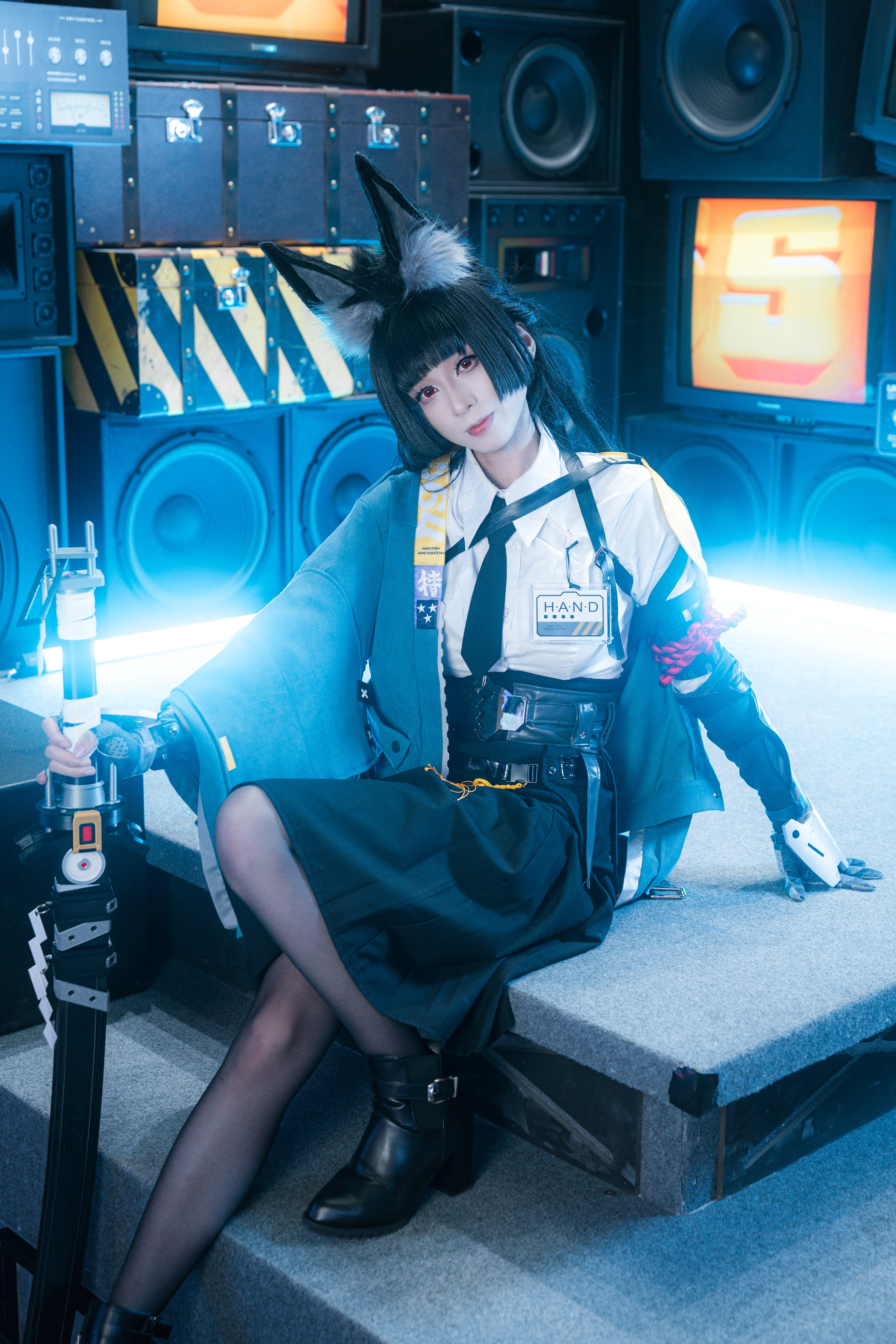 【星見雅cos】冷藍工業風下的太刀少女 - 第 3 張