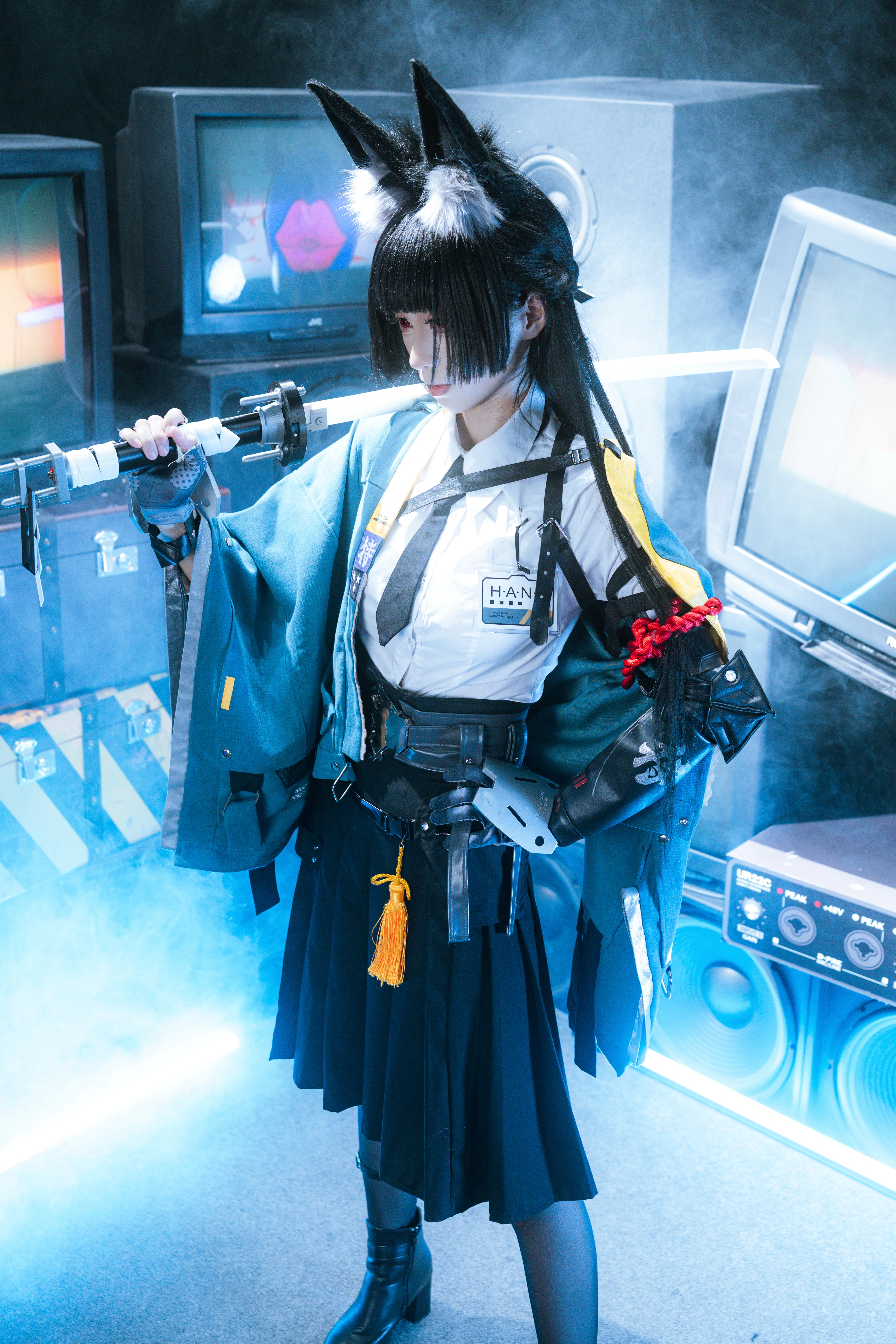 【星見雅cos】冷藍工業風下的太刀少女 - 第 4 張