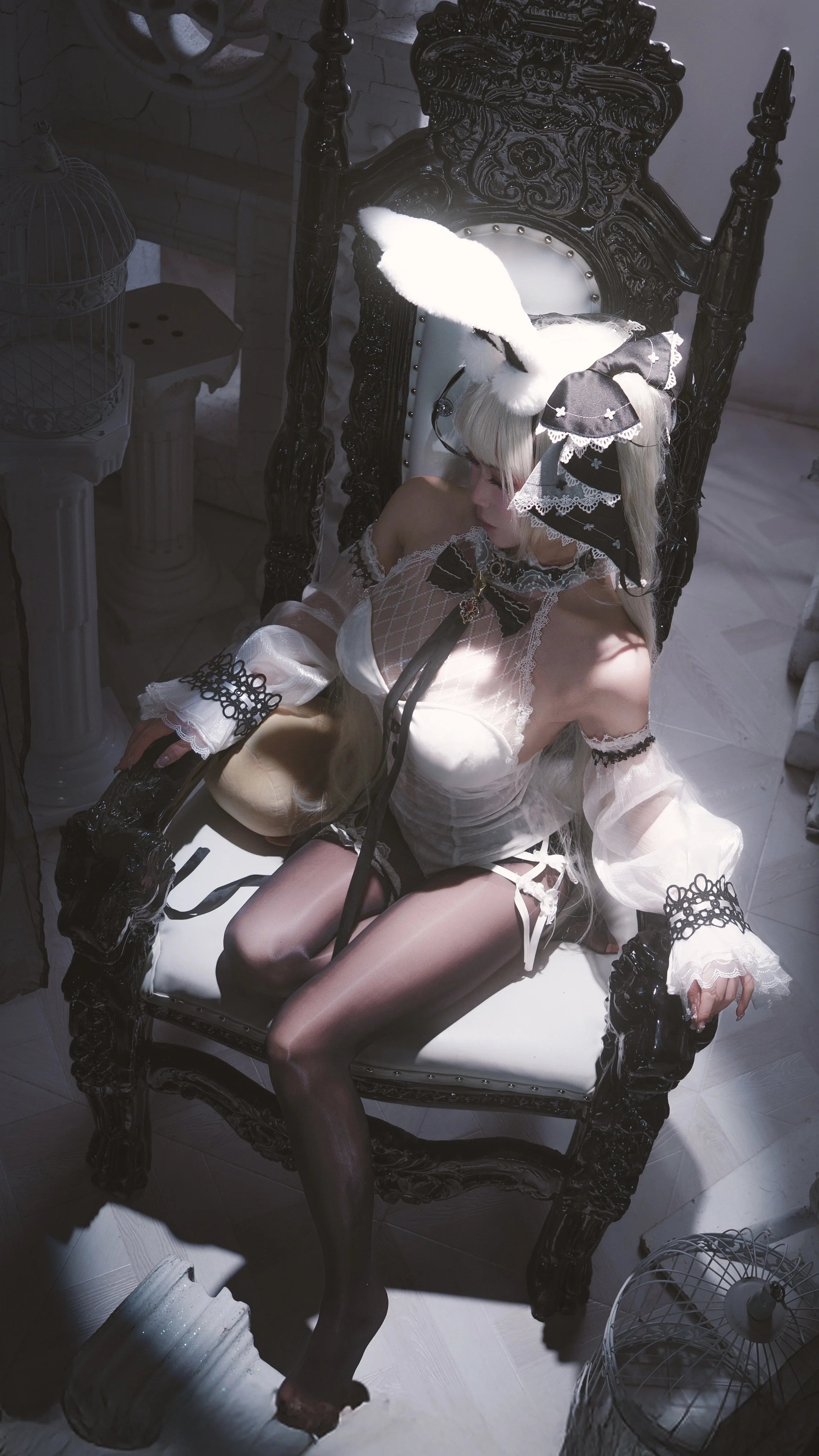 【可畏cos】碧蓝航线哥特兔女郎暗黑氛围写真