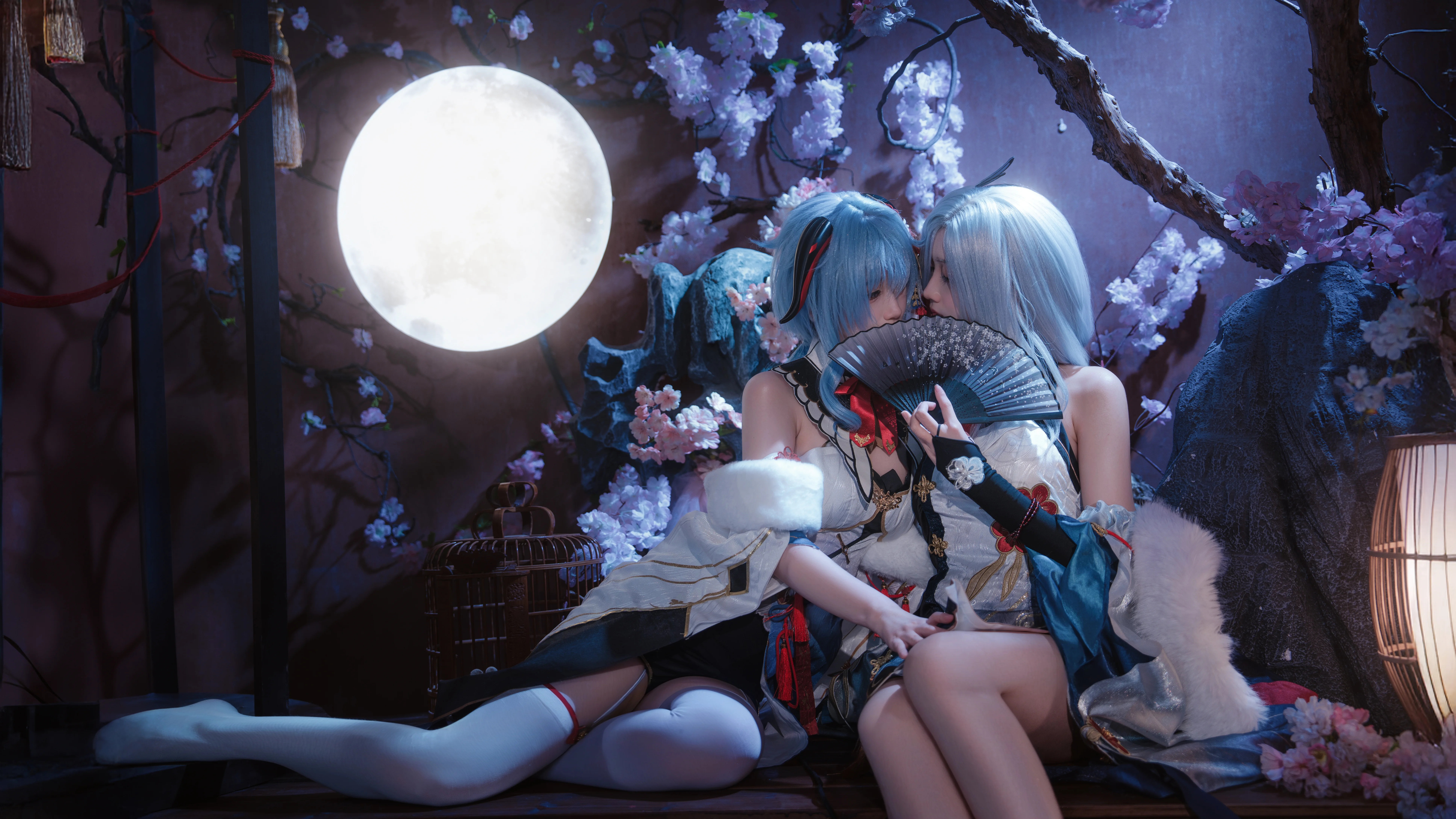 【甘雨cos】月下霜华，原神姐妹双人摄影 - 第 4 张