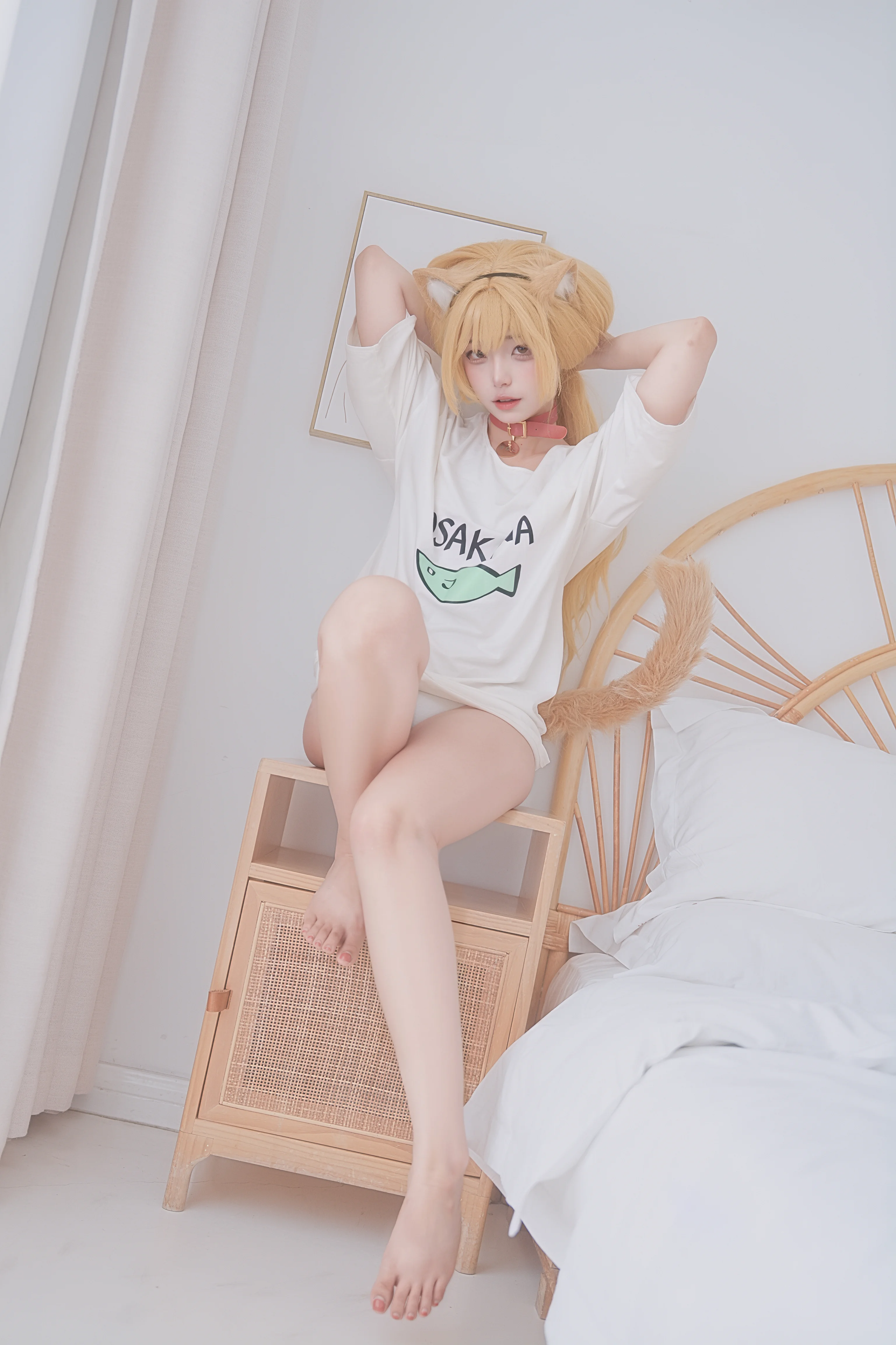 【黄豆粉cos】慵懒猫娘的居家日系随拍