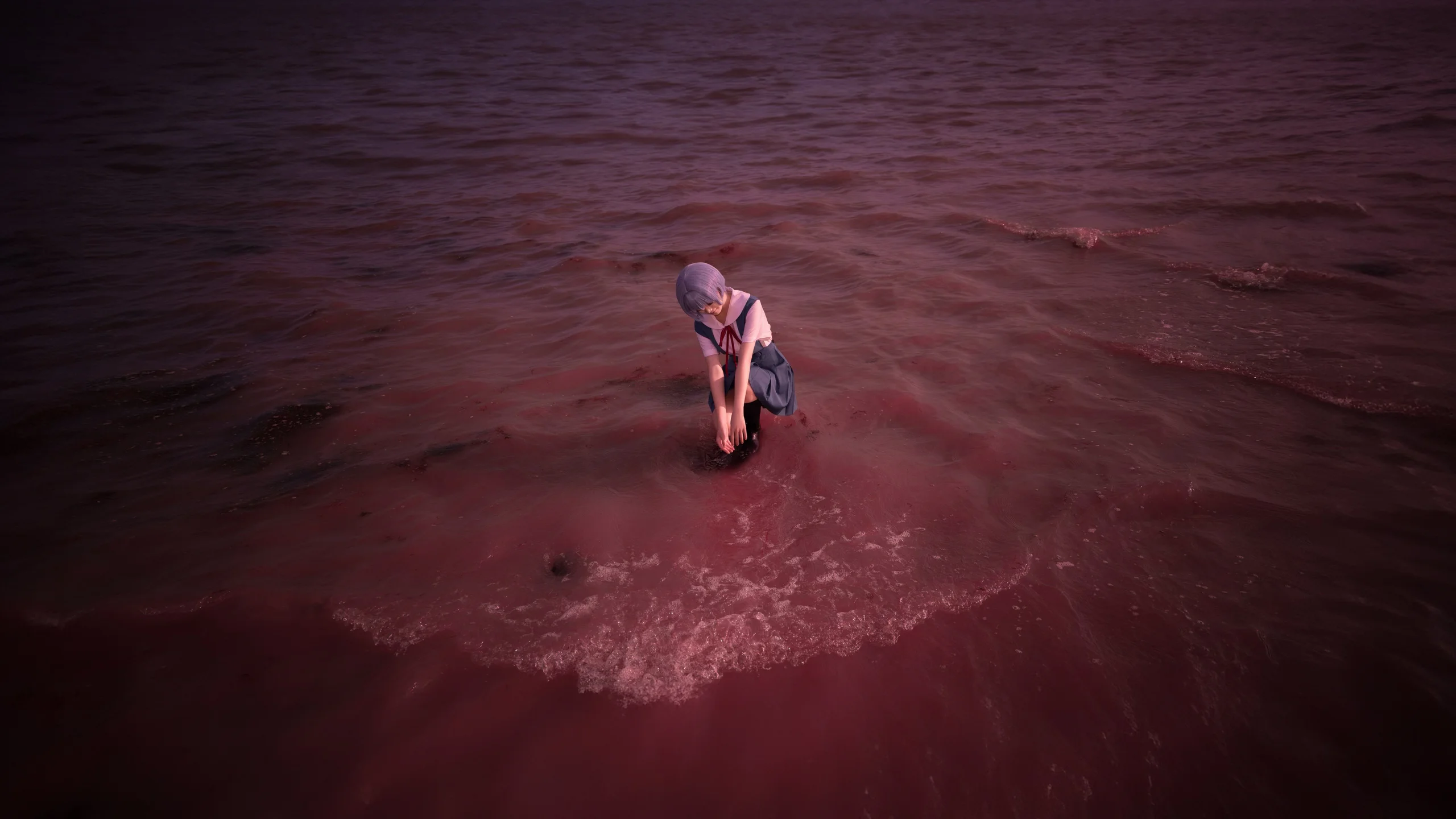 [Rei Ayanami Cosplay] Neon Genesis Evangelion, Recreating That Silent Moment by the Dark Red Sea