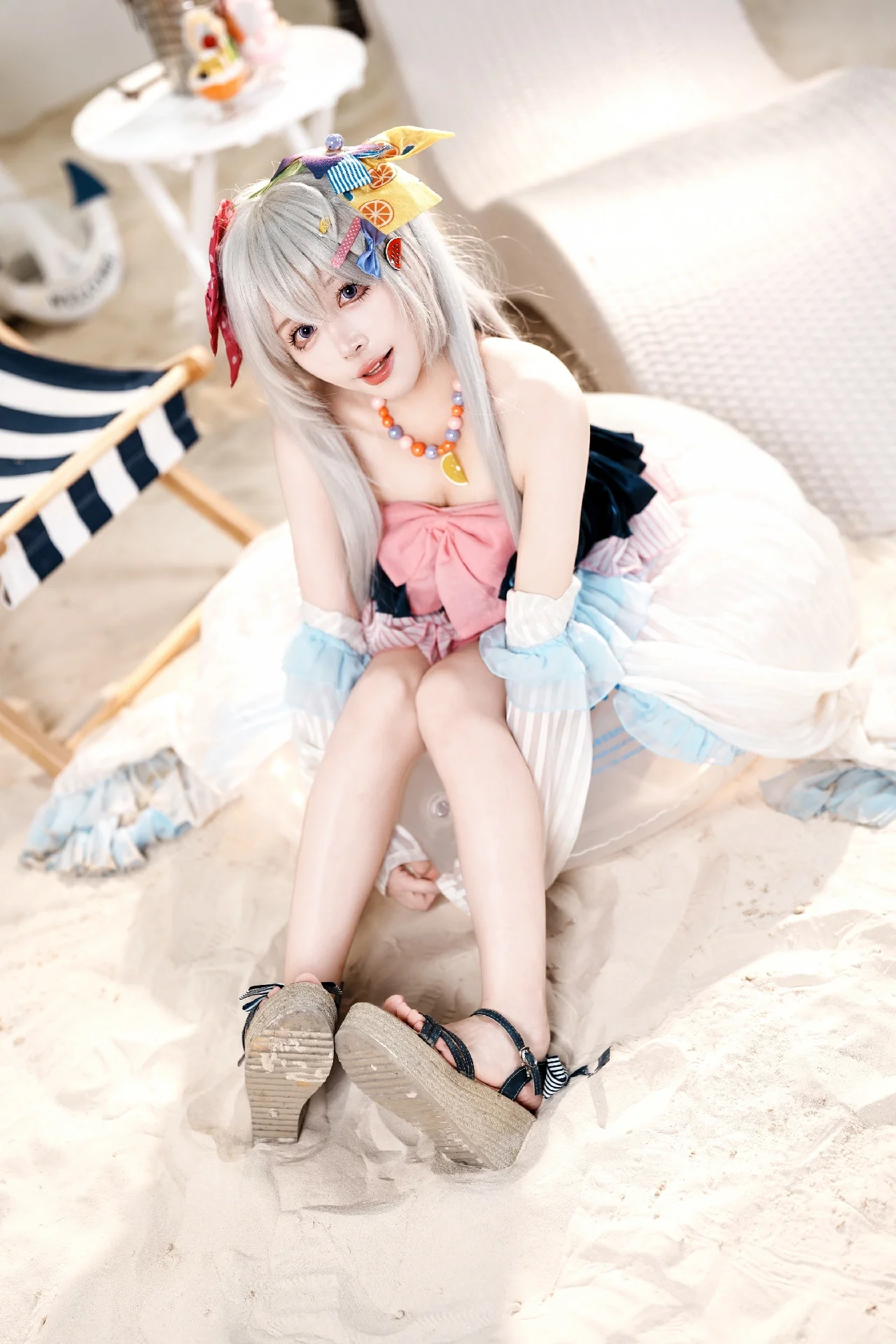 [Shirasu Azusa cosplay] Blue Archive summer beach party - Image 1