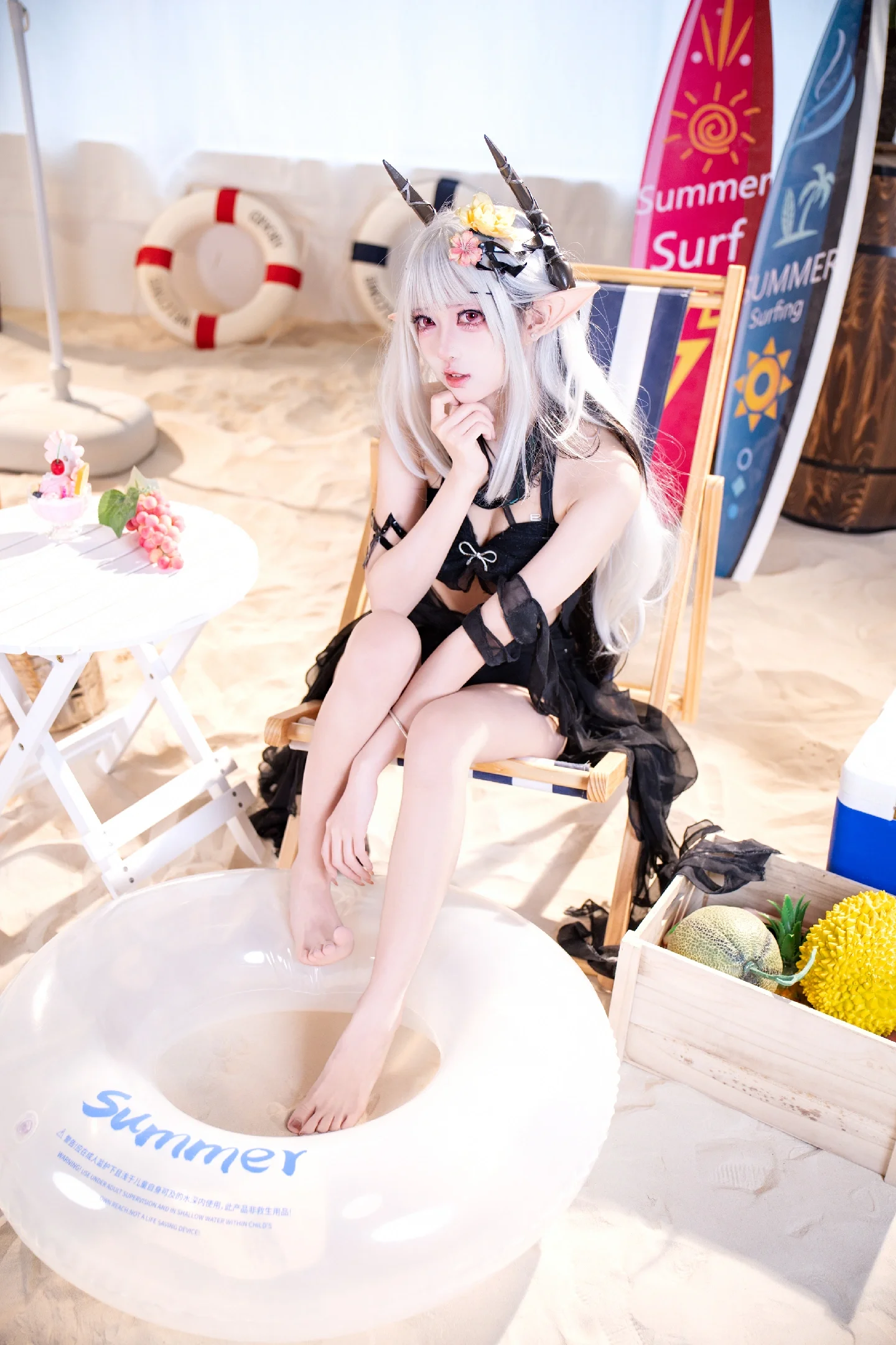 【Mudrock Cosplay】Arknights Summer Swimsuit, The Combination of Beach and Ice Cream - Image 2
