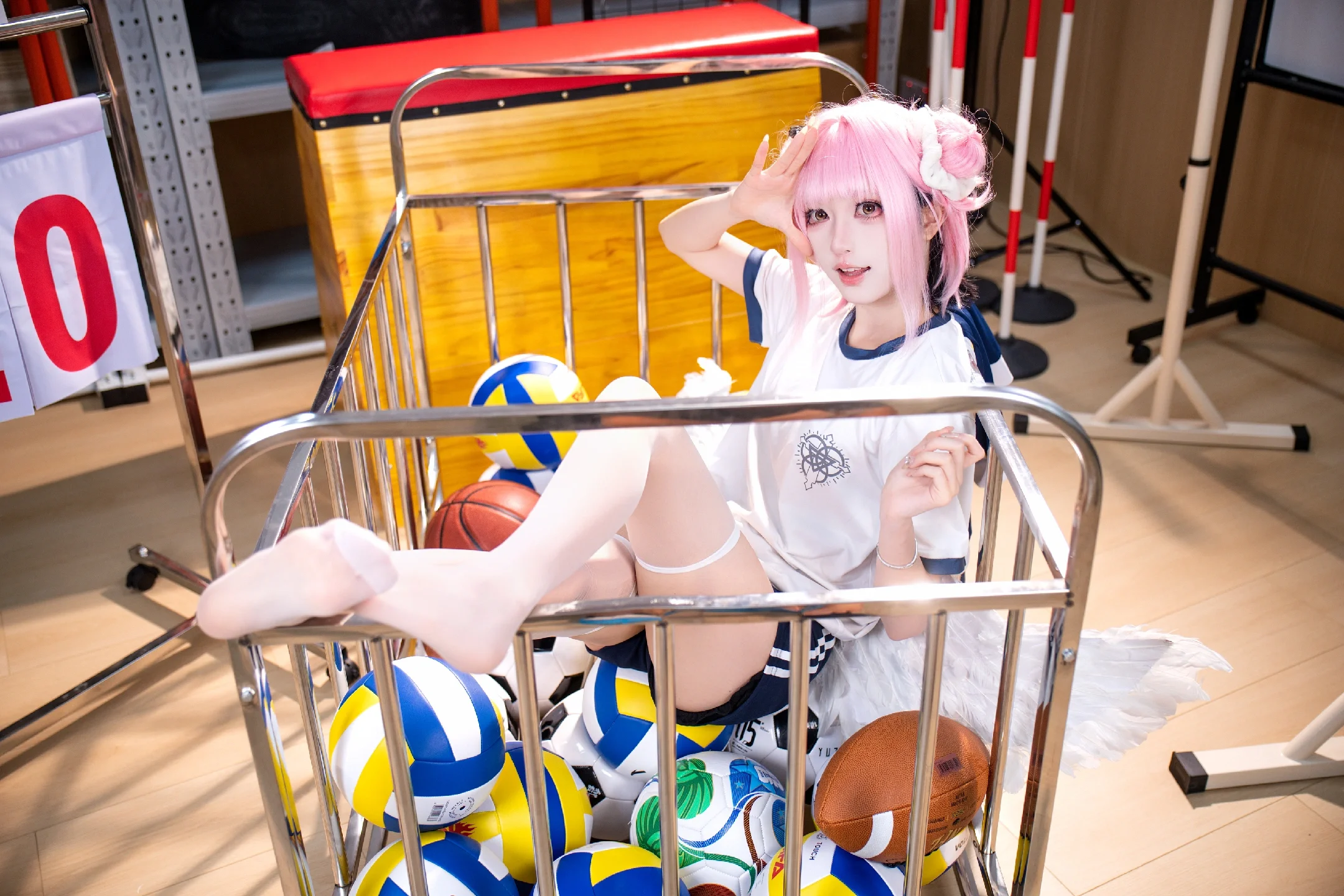 【圣园末花cos】蔚蓝档案体操服，在体育馆里的特别一课