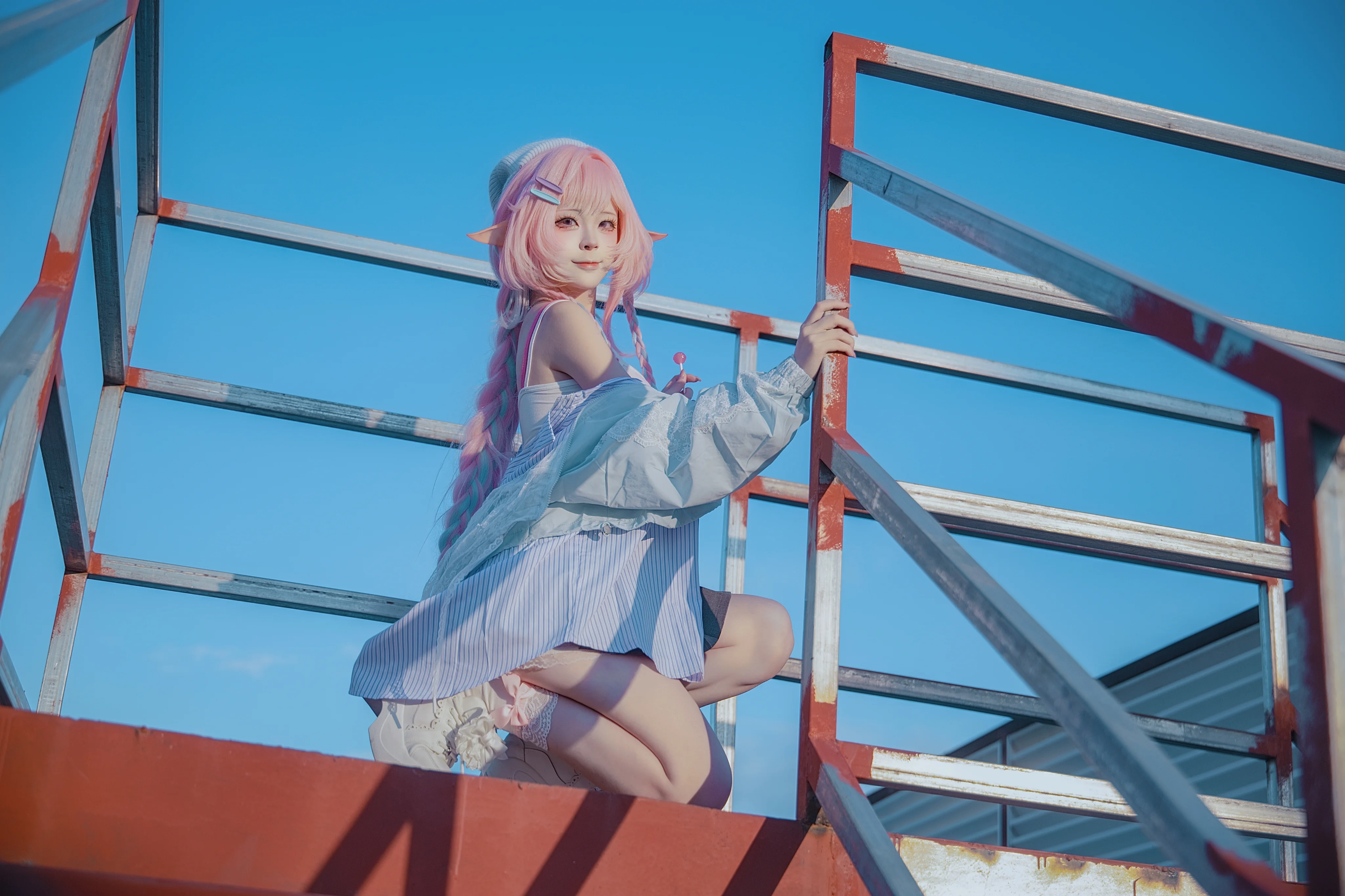 【キュレネ コスプレ】崩壊：スターレイル、屋上のランデブー - 4 枚目