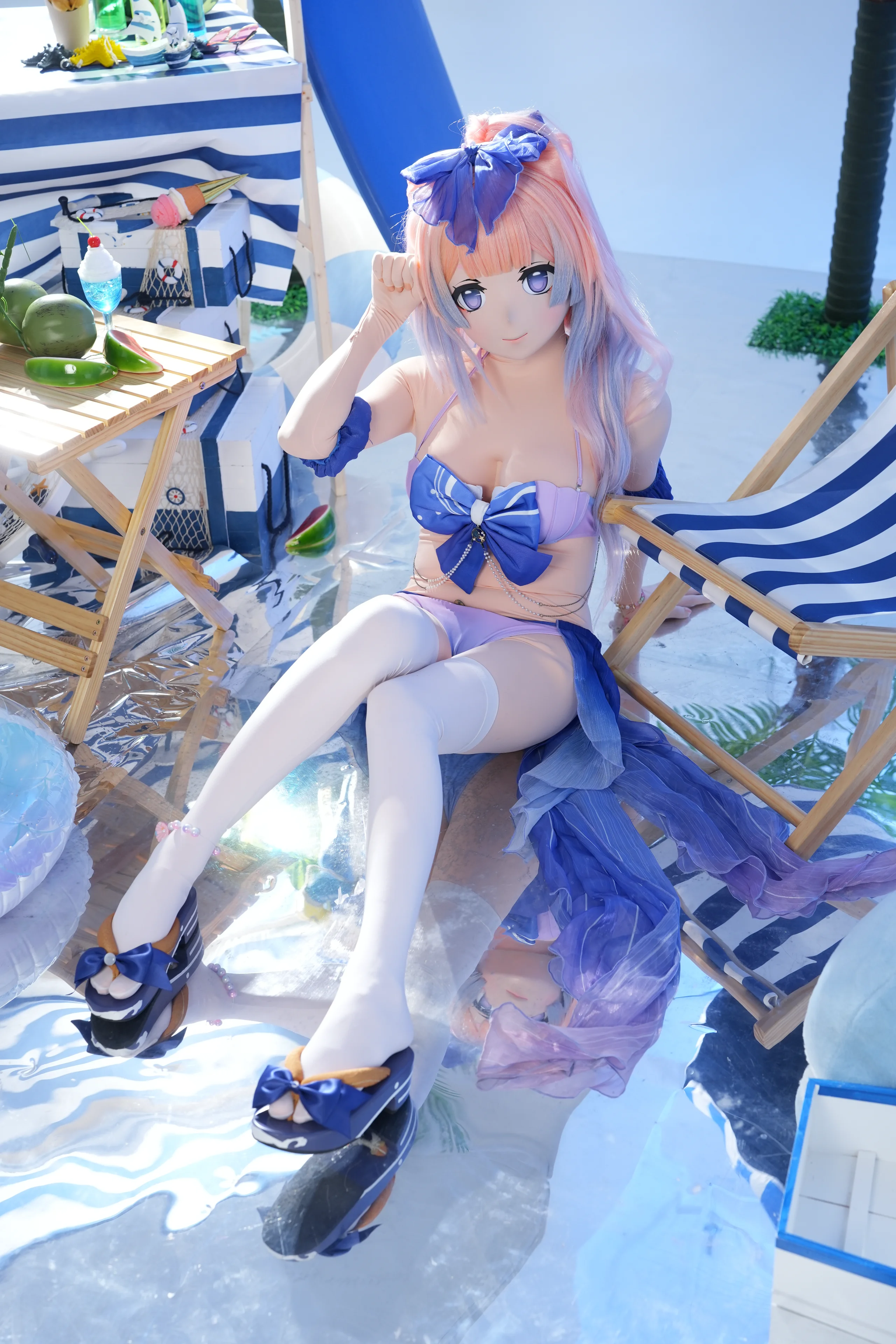 【珊瑚宫心海cos】原神夏日清凉泳装，慵懒度假风 - 第 10 张