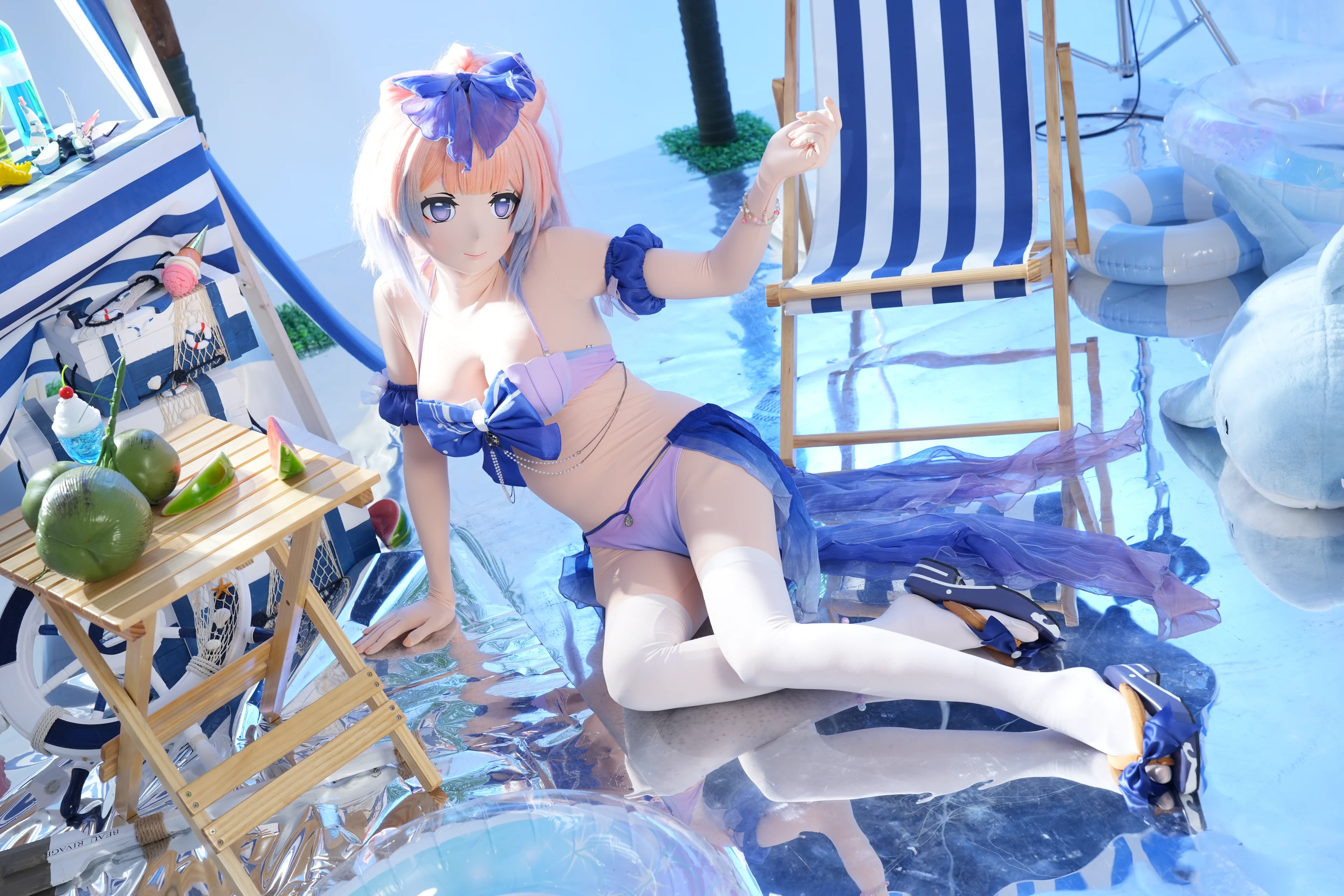 【珊瑚宫心海cos】原神夏日清凉泳装，慵懒度假风 - 第 11 张