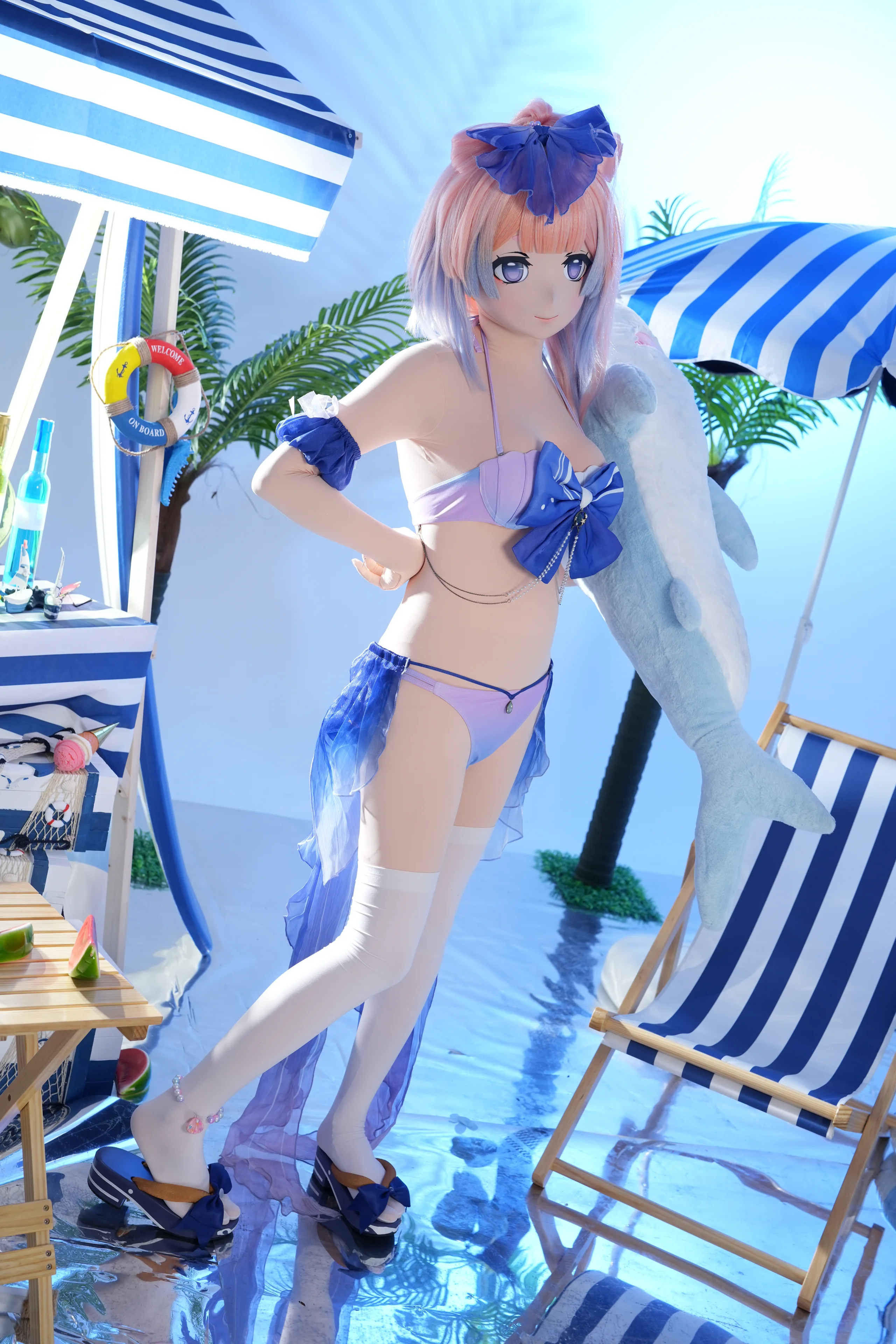 【珊瑚宫心海cos】原神夏日清凉泳装，慵懒度假风 - 第 12 张