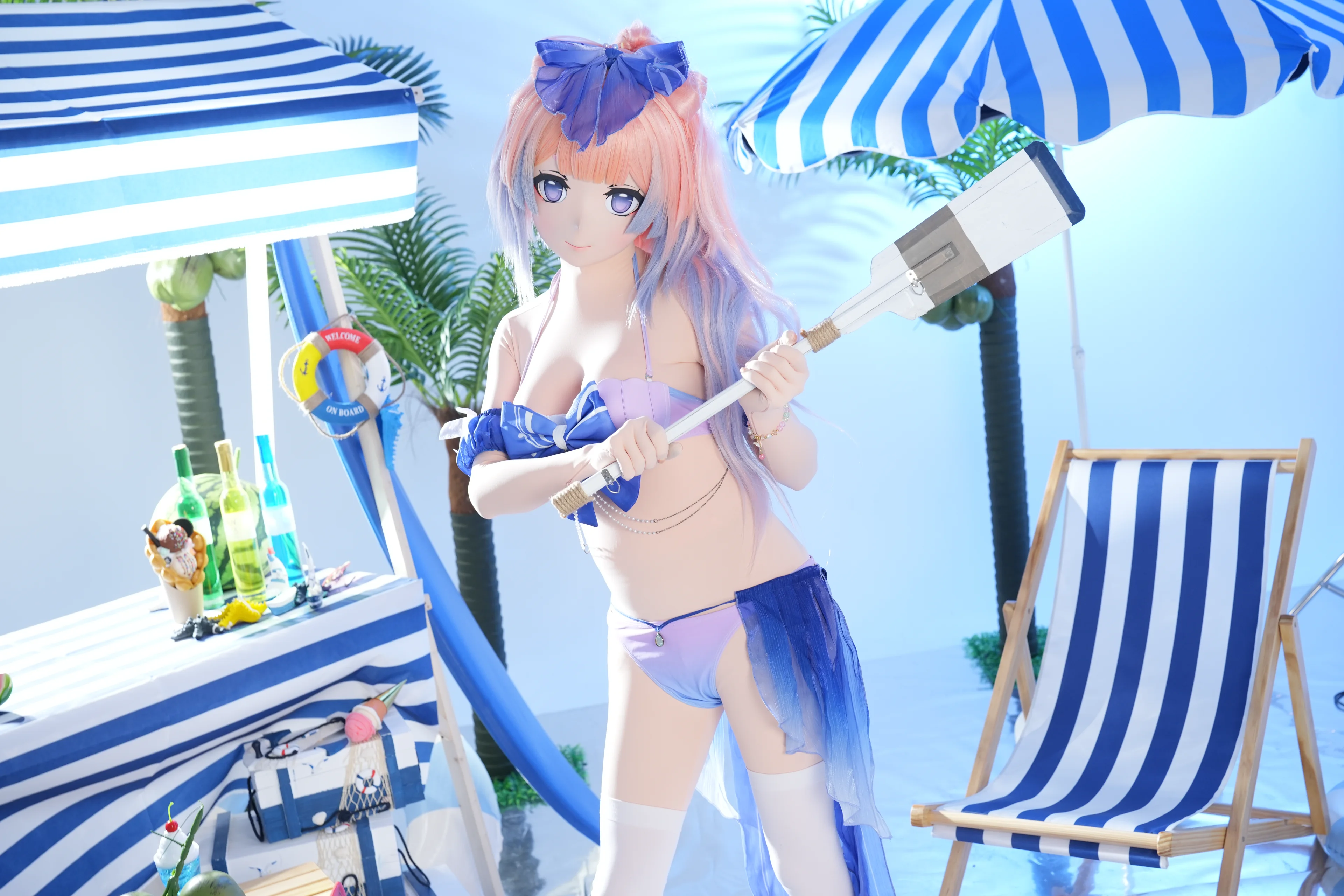 【珊瑚宫心海cos】原神夏日清凉泳装，慵懒度假风 - 第 13 张