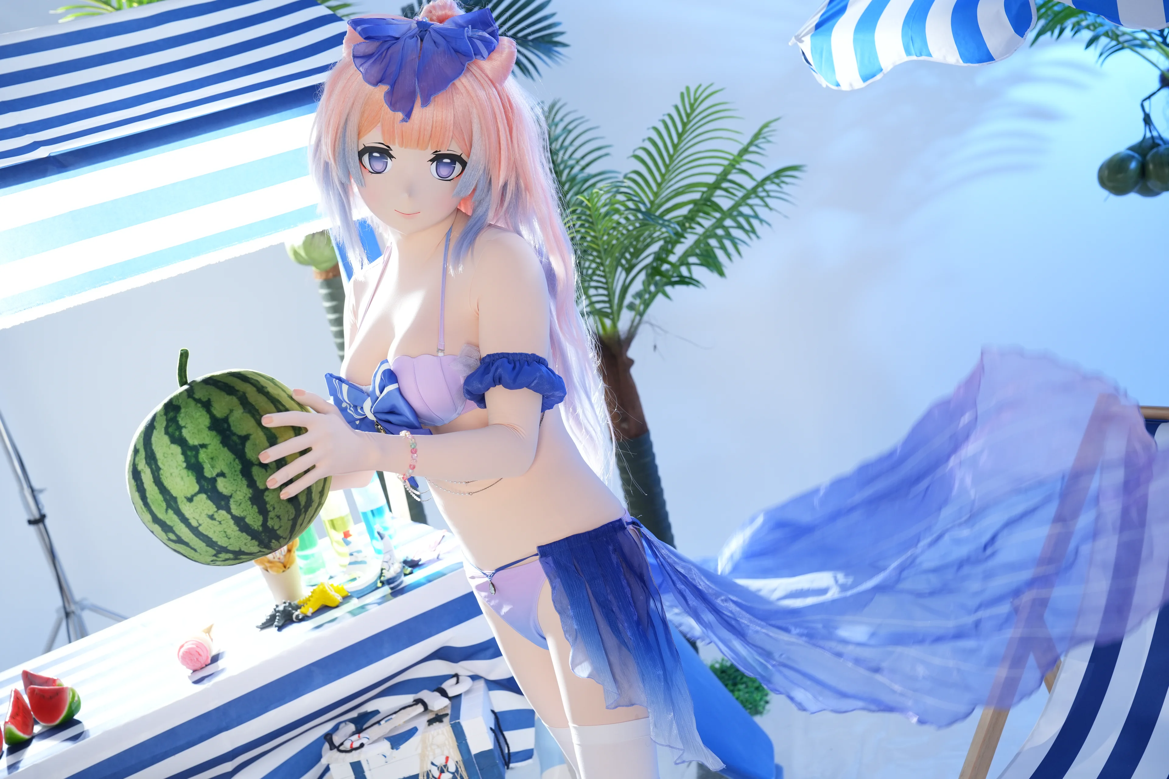 【珊瑚宫心海cos】原神夏日清凉泳装，慵懒度假风 - 第 15 张