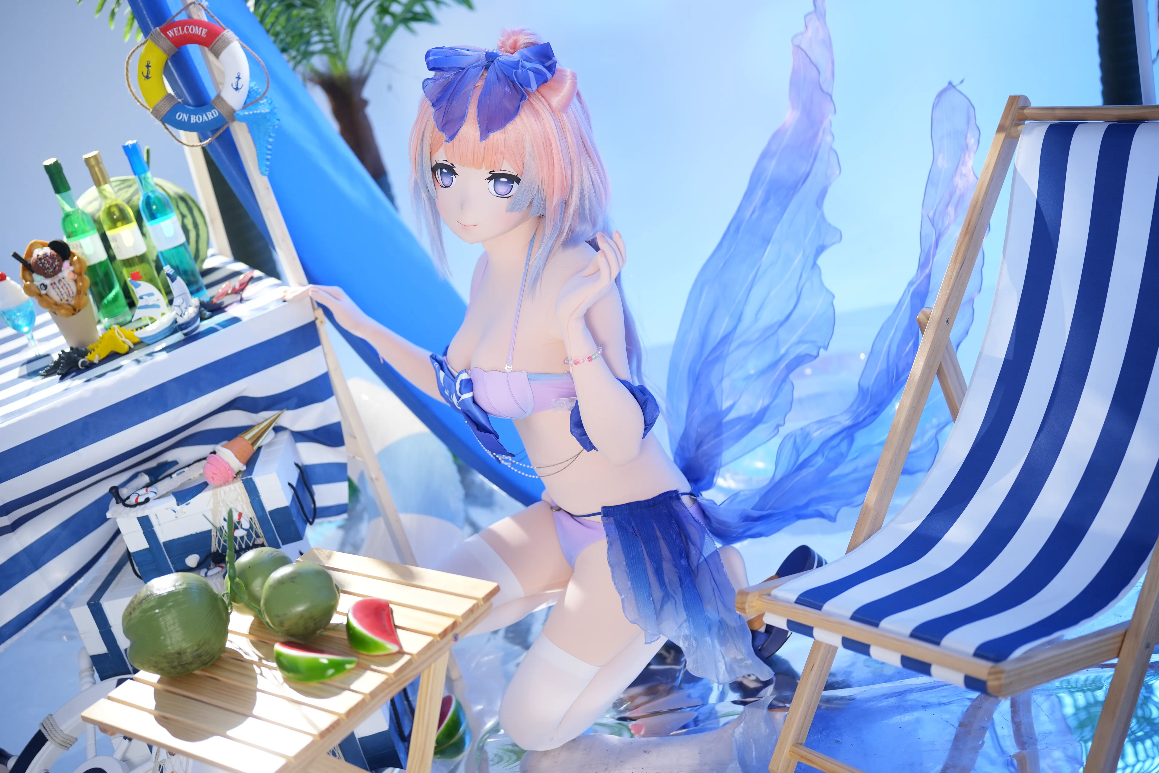 【珊瑚宫心海cos】原神夏日清凉泳装，慵懒度假风 - 第 7 张