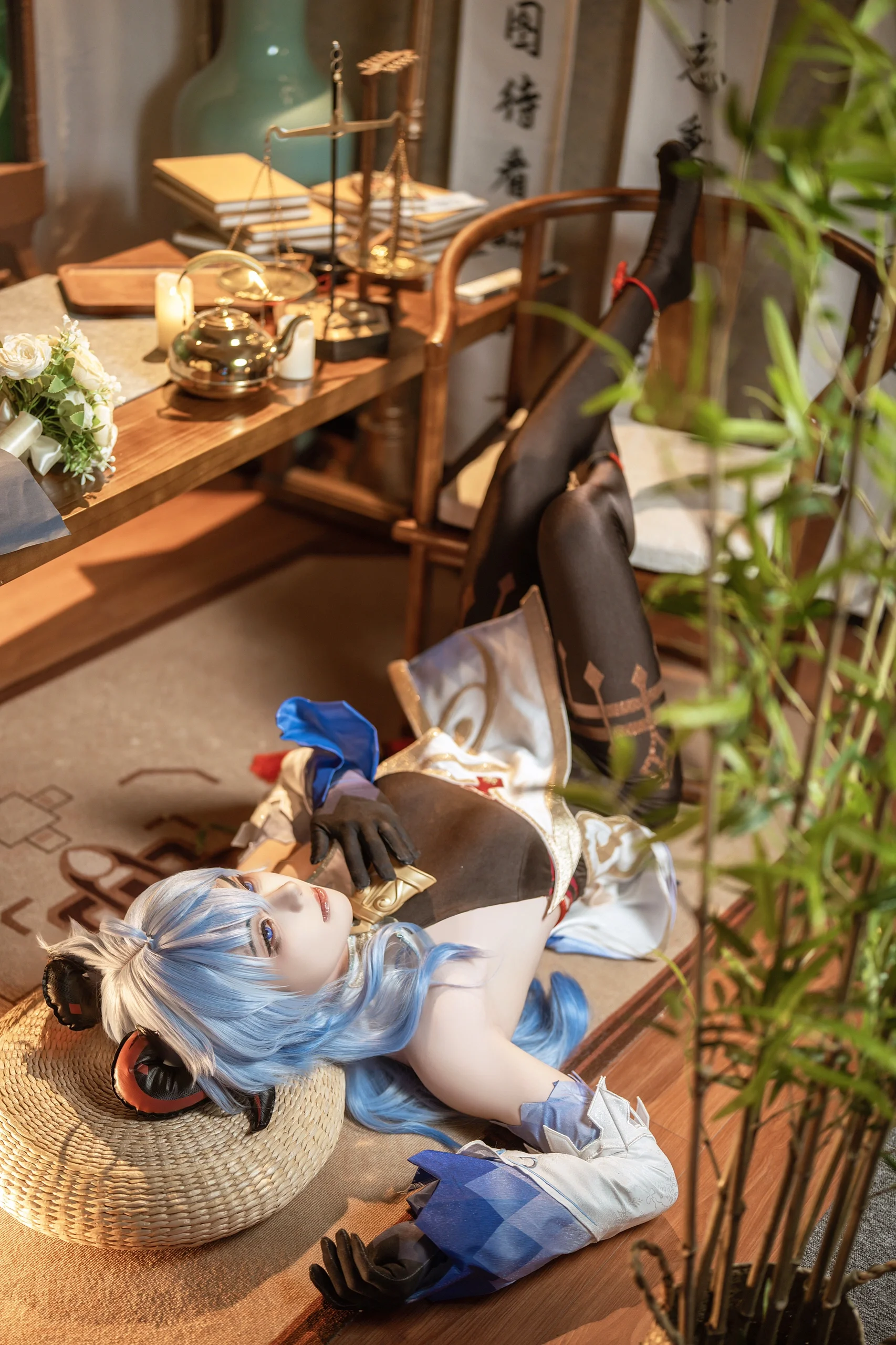 【甘雨cos】星移斗转，烟火人间，在古风书房里记录片刻宁静 - 第 3 张