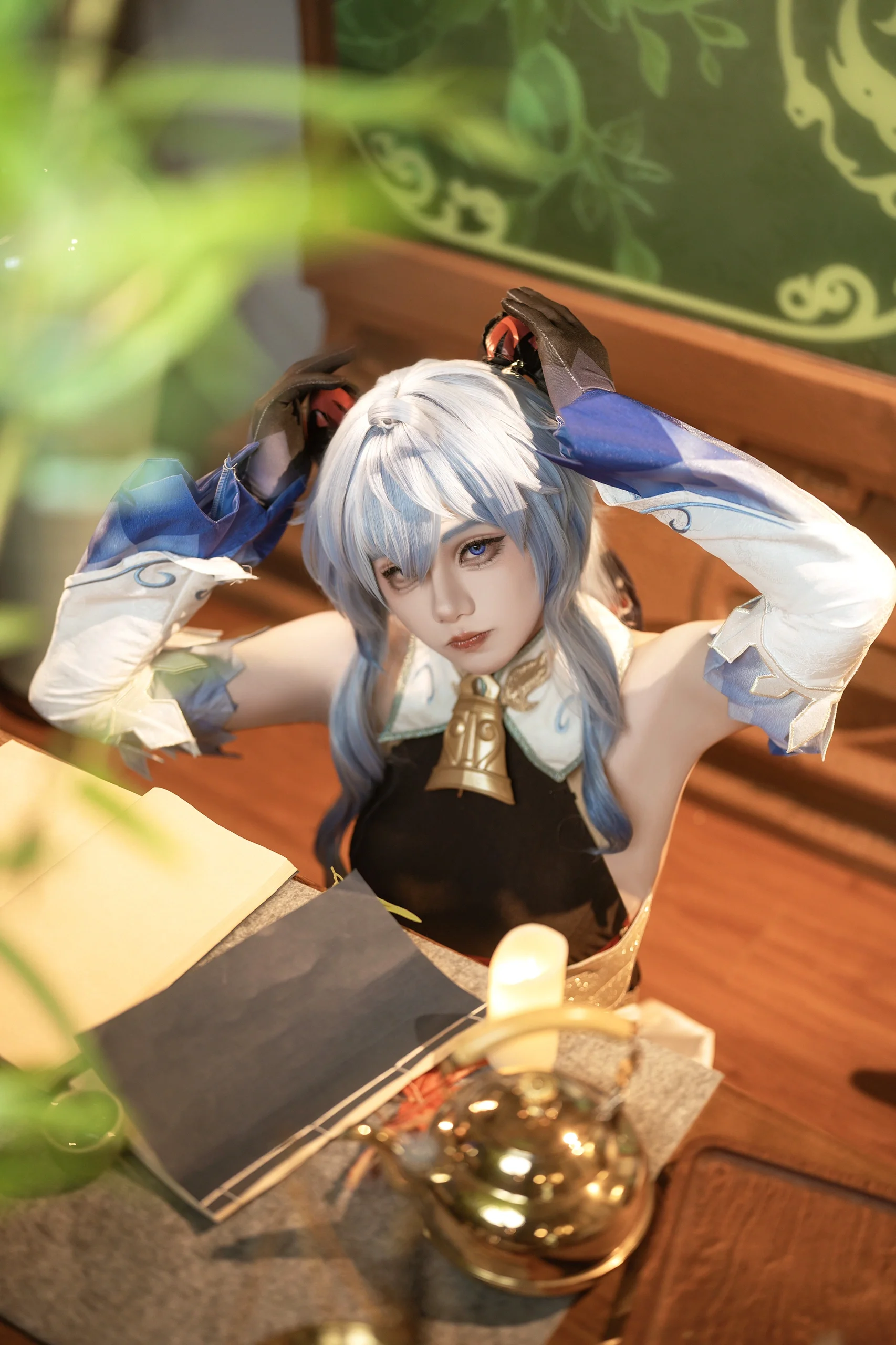 【甘雨cos】星移斗转，烟火人间，在古风书房里记录片刻宁静 - 第 4 张
