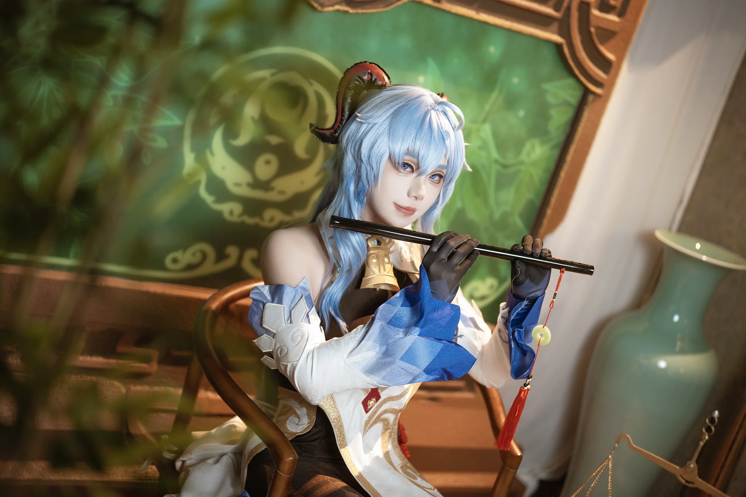 【甘雨cos】星移斗转，烟火人间，在古风书房里记录片刻宁静 - 第 5 张