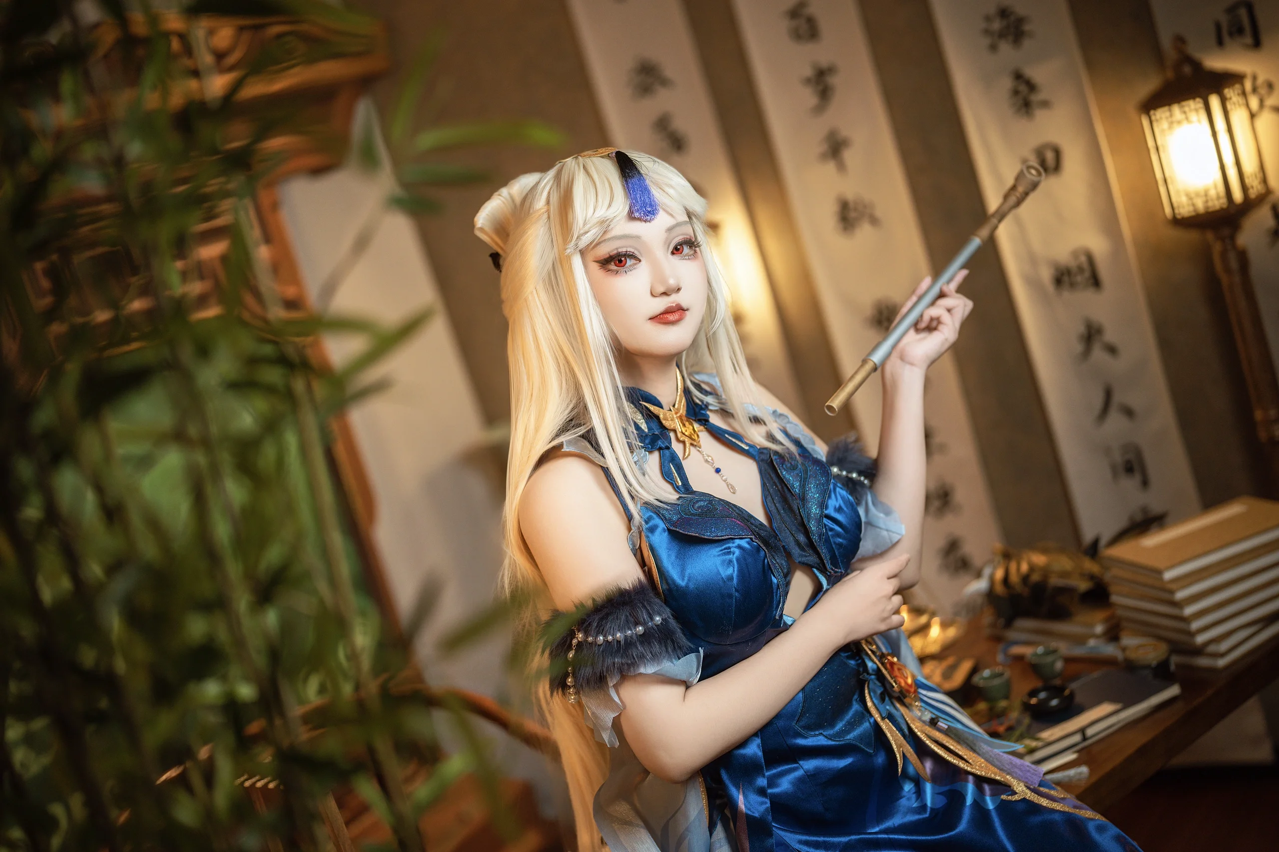 【凝光cos】上海自拍馆里的古风华贵，还原原神凝光的从容 - 第 2 张